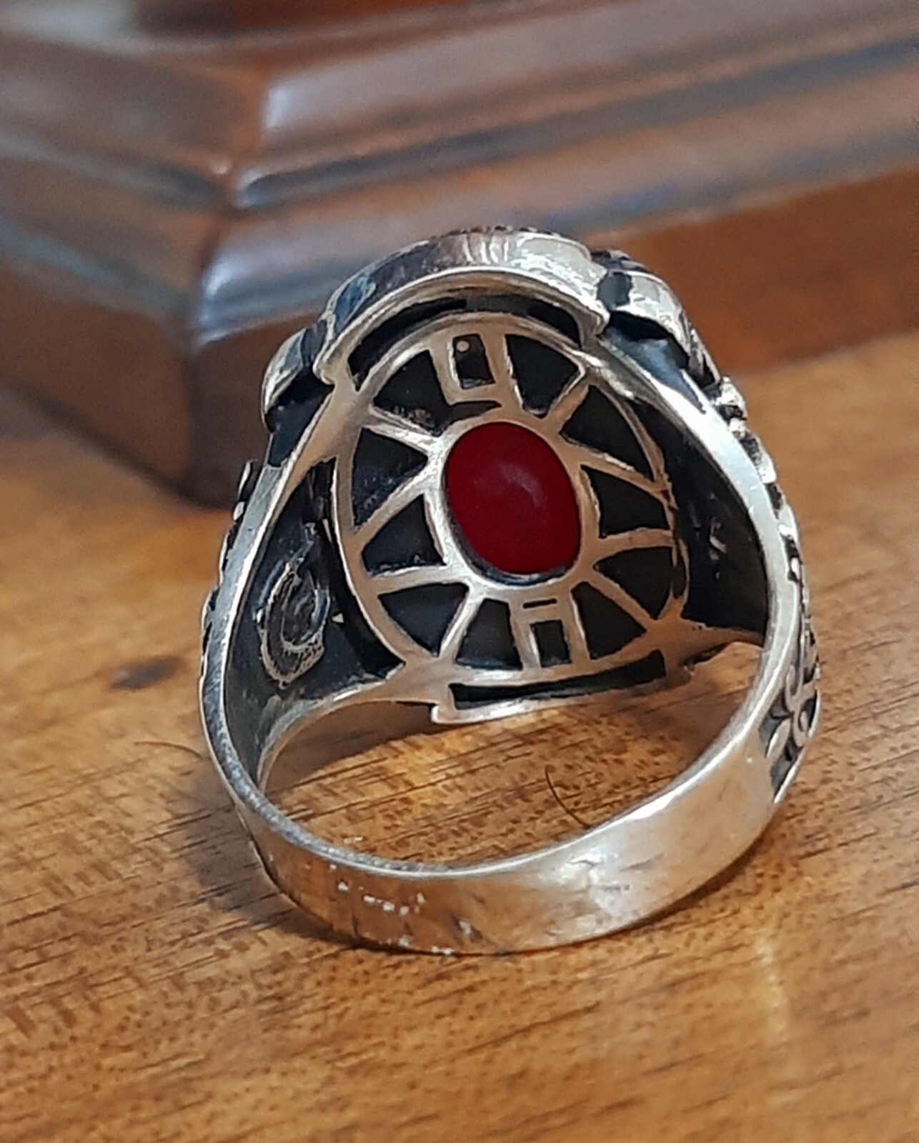 Men 925 Silver Ring Solitaire Ruby Spinel Ring Man Sterling $