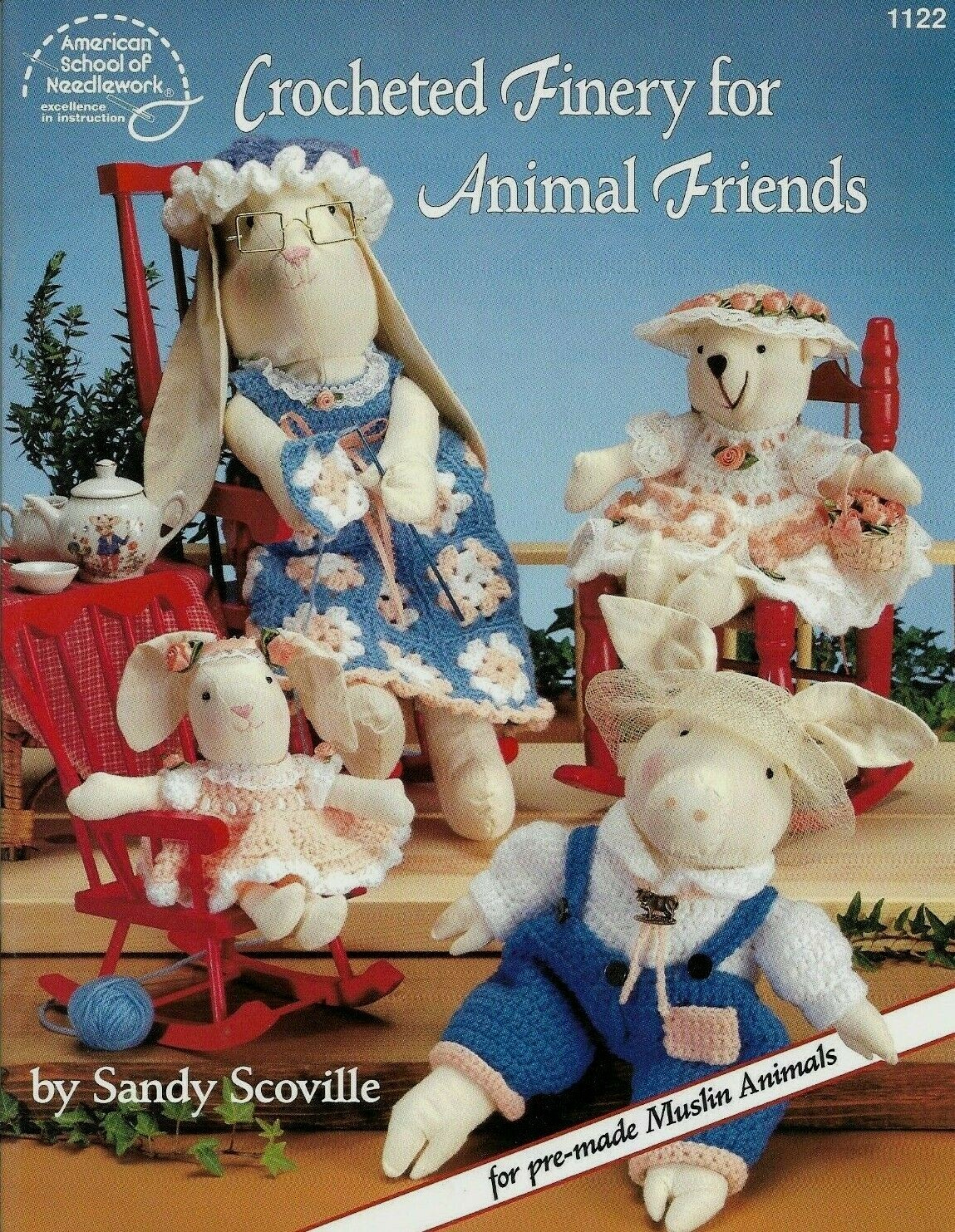 NEW CROCHETED FINERY FOR ANIMAL FRIENDS 7 OUTFITS DRESSES & MORE PATTERN BOOK