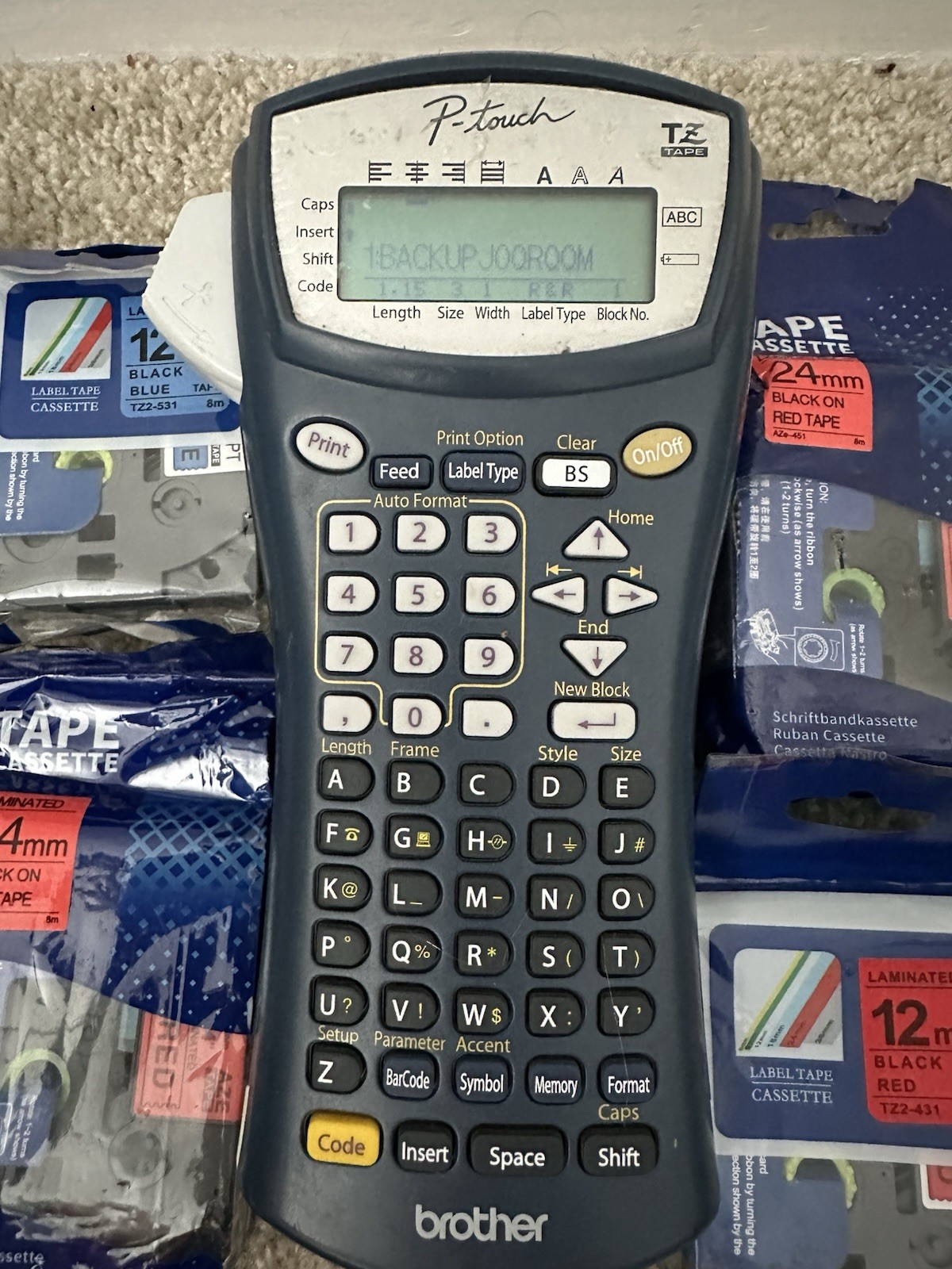 Brother P-Touch PT-1400 Label Thermal Printer with 7 Tape cassette