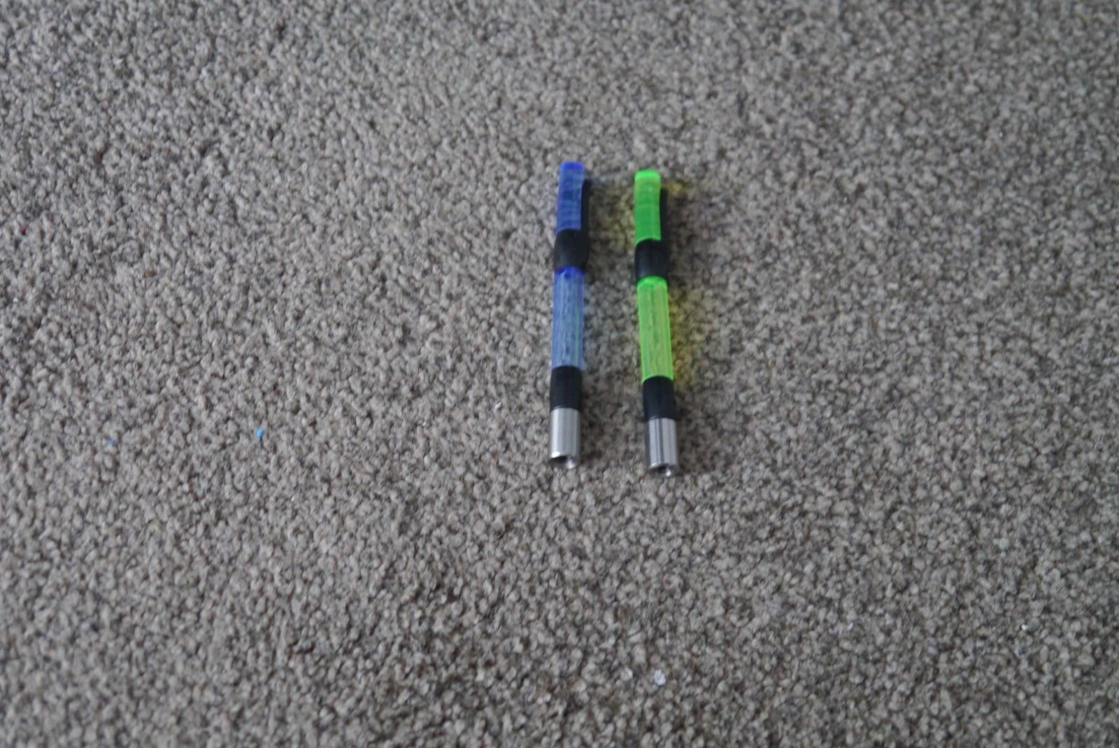 KORDA STOWS MK2 BLUE AND GREEN X2 USED CARP COARSE FISHING TACKLE GEAR SETUP