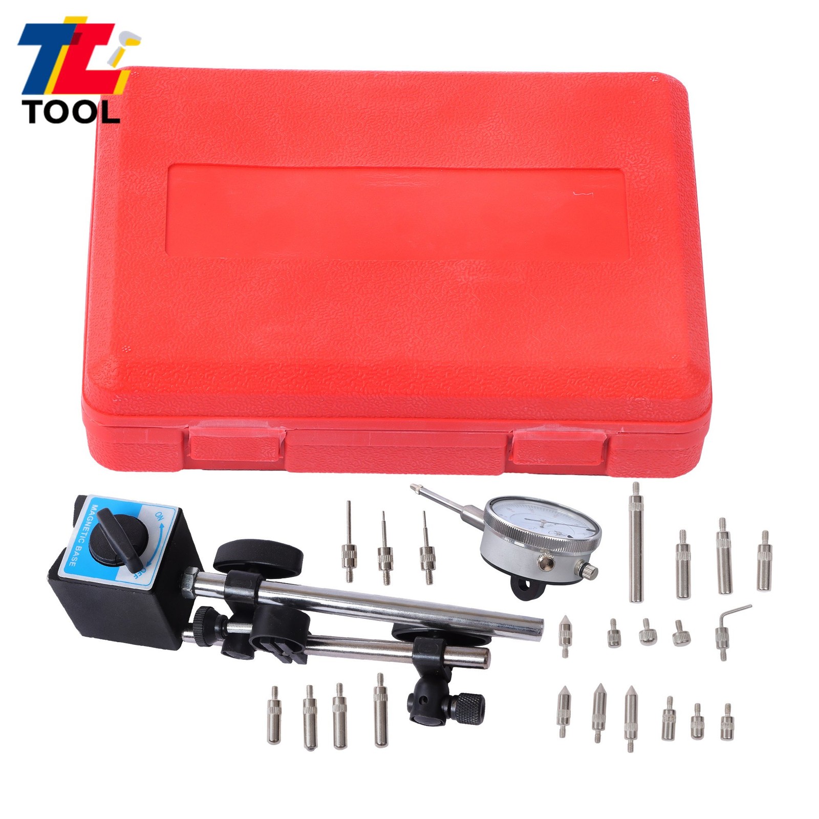 0-1'' Range Dial Indicator, Magnetic Base & Point Precision Inspection Set