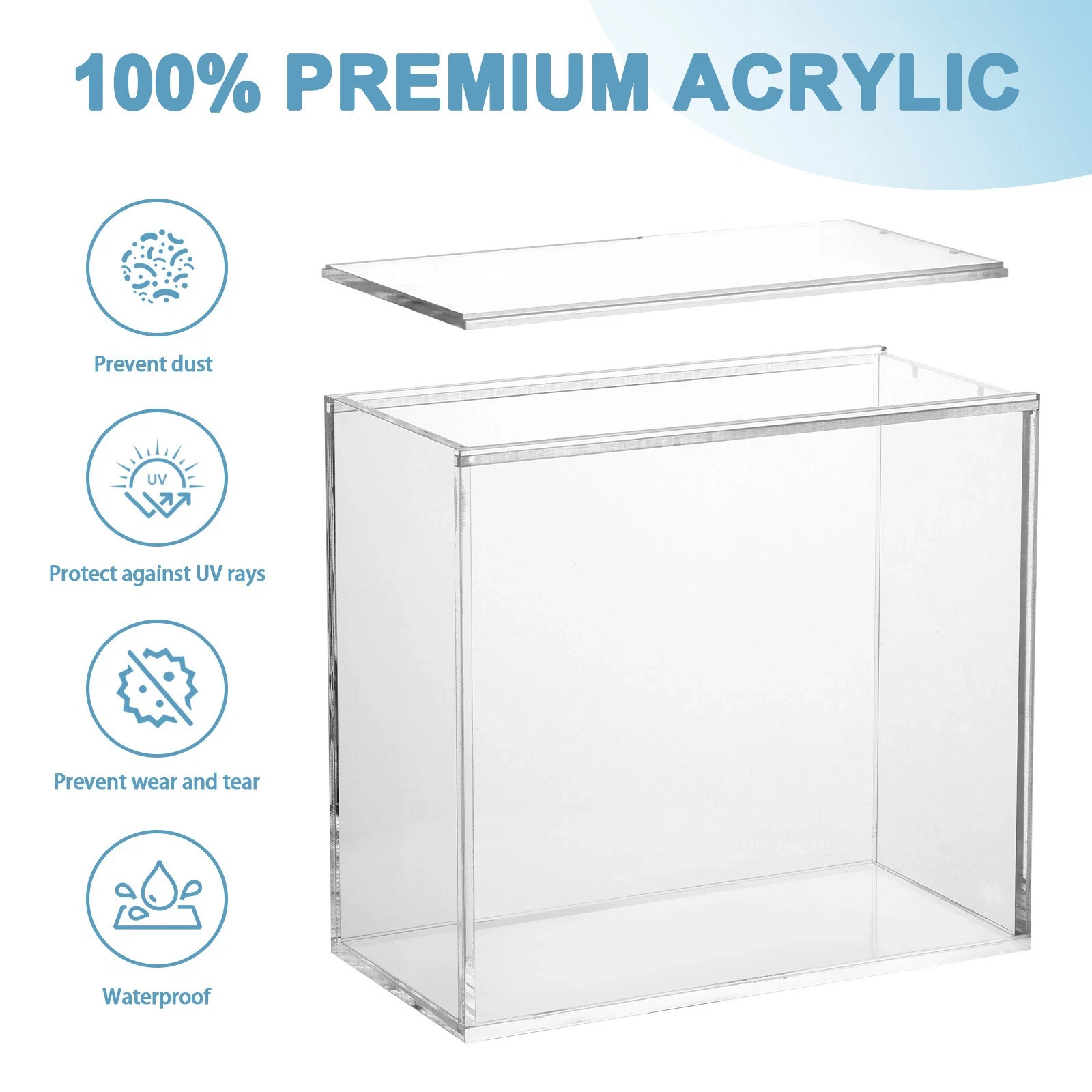 4 PCS etb protector case for Pokemon Acrylic display case for elite trainer box