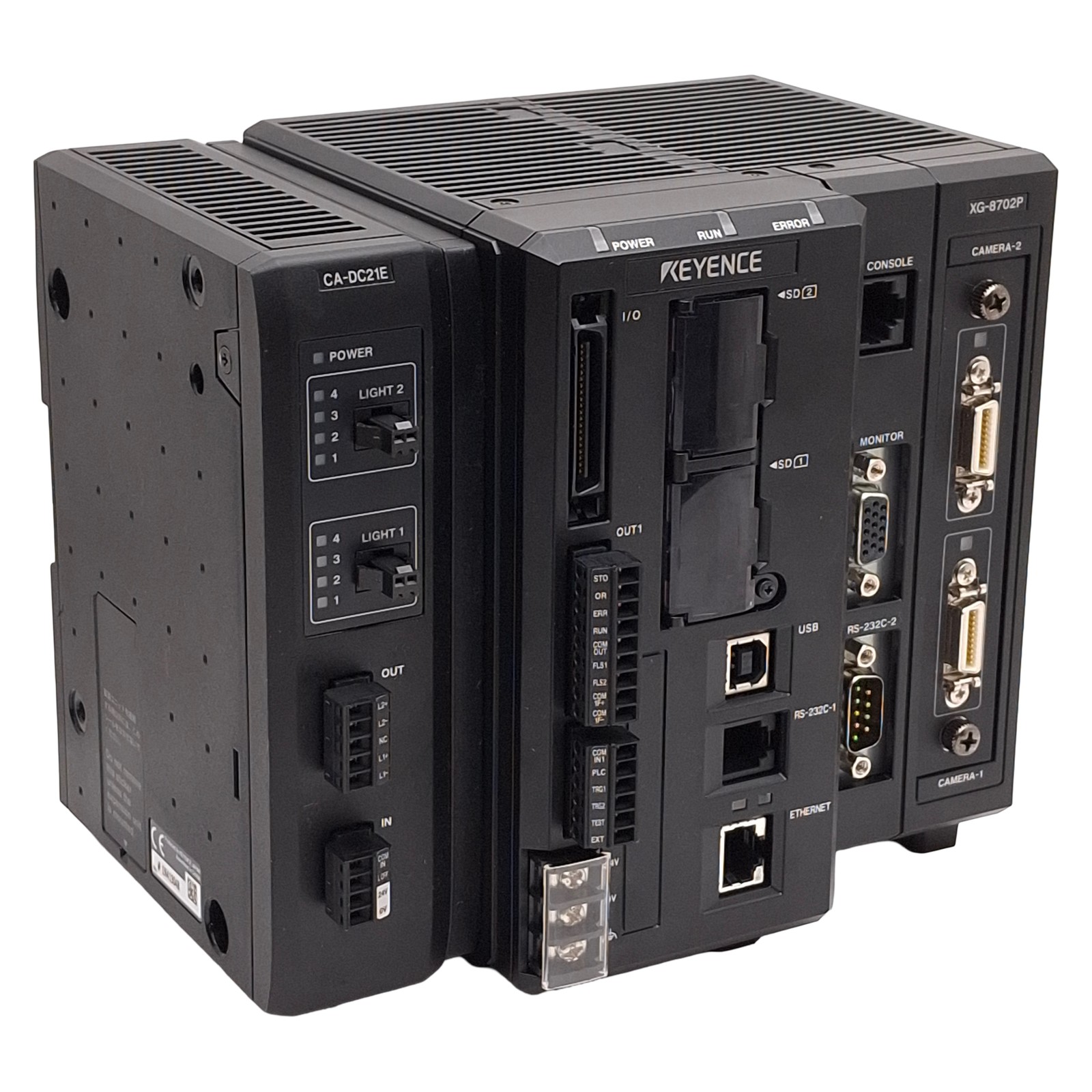 Keyence XG-8702P / CA-DC21E Multi-Camera Imaging System/Controller, 24VDC