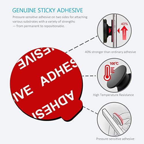 12 Pack Sticky Adhesive Compatible with Socket Base, Double-Sided Replacement