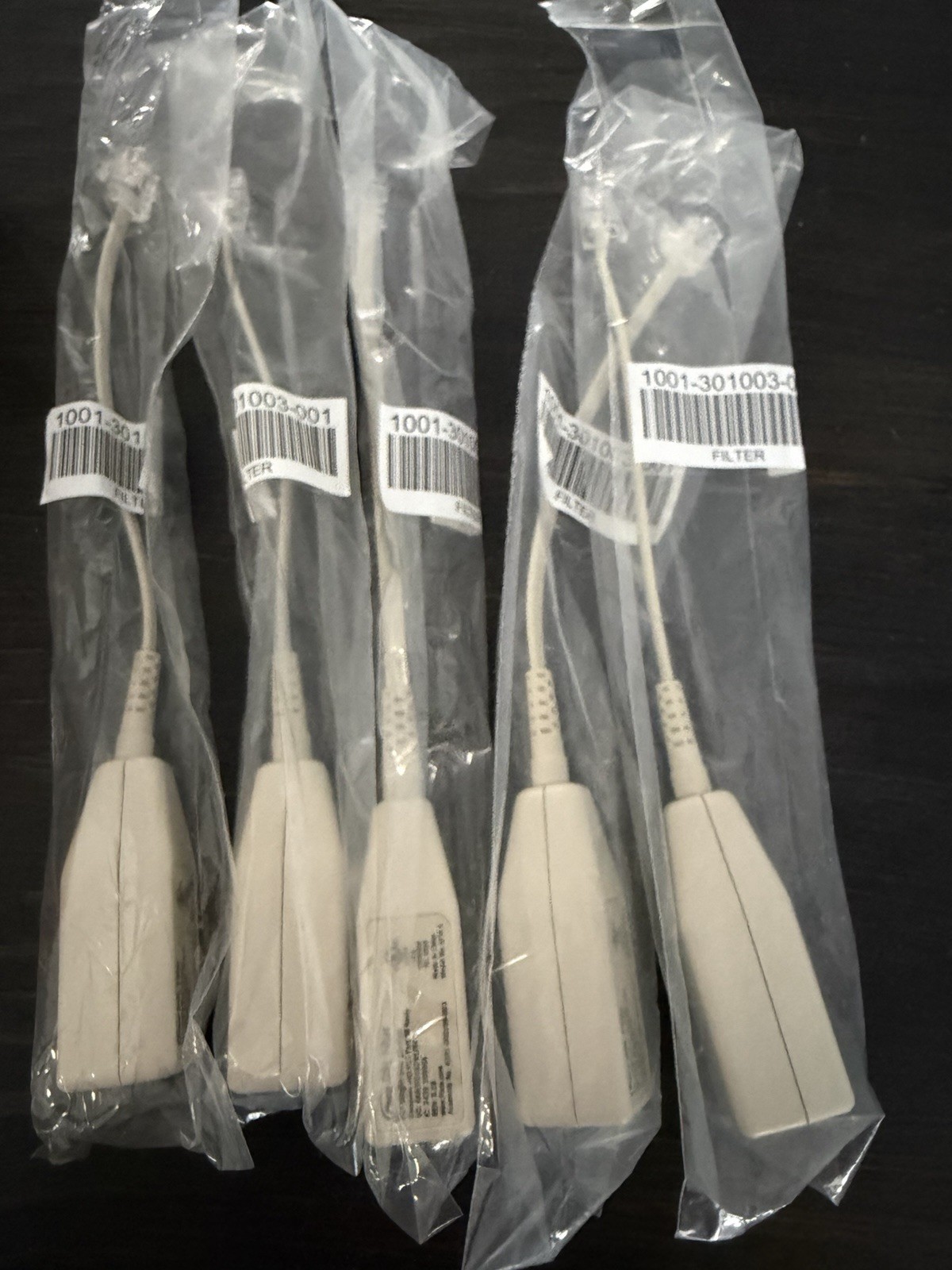 Pace DSL Filter Lot of 5 LFT4-1 RJ-11 Male to RJ-11 Female Beige 4201-00198-003