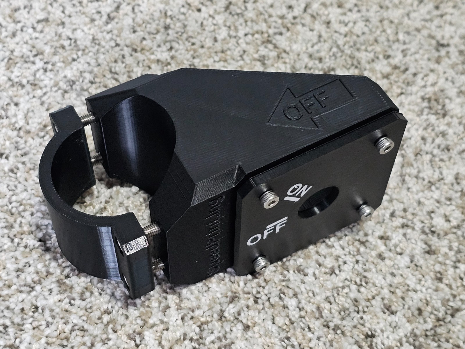 Roll Cage Mount for Disconnect Switch like QuickCar (top or side with hardware)