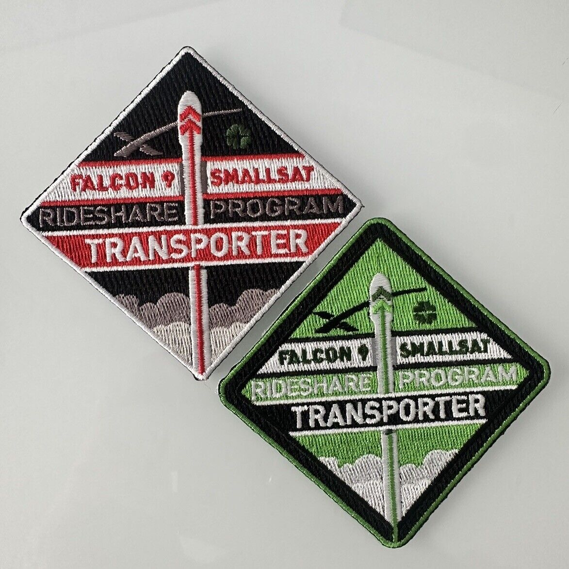 TRANSPORTER 1 &2  PROGRAM COMBO SET MISSION PATCH 3.5”