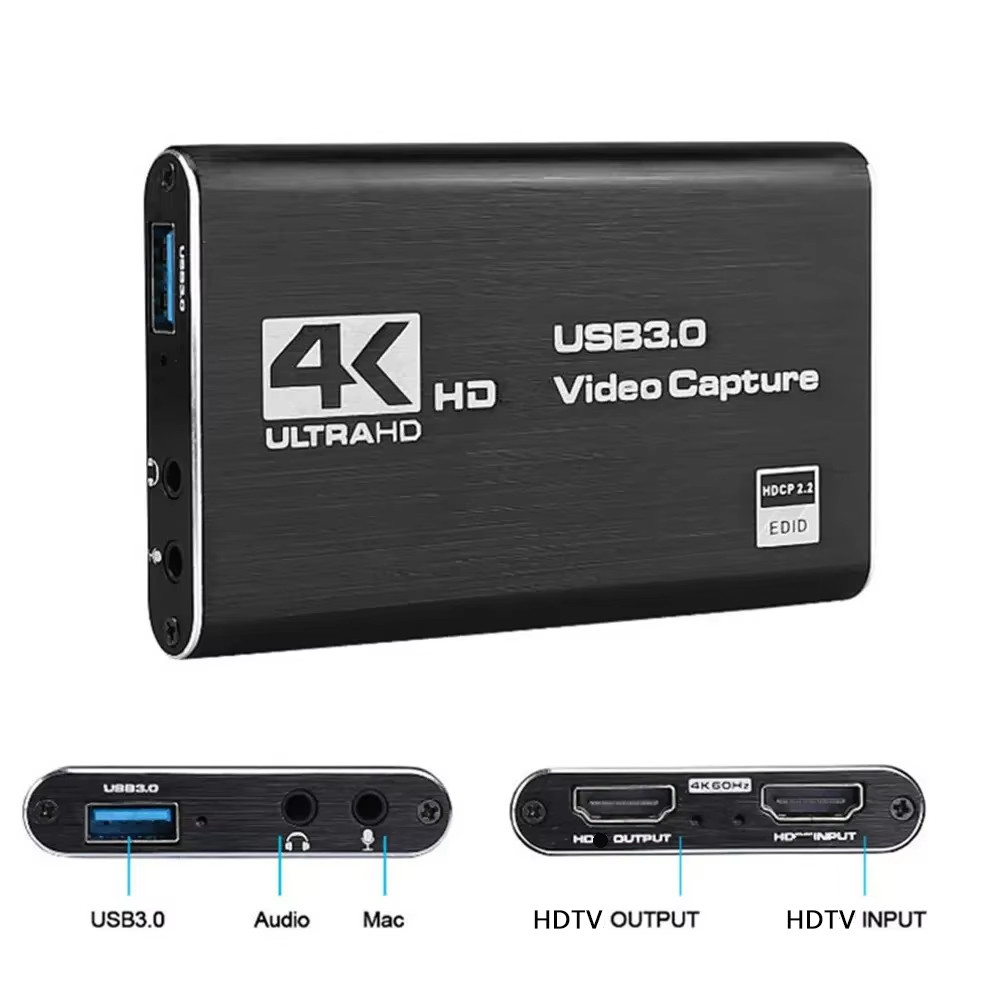 4K HDMI to USB 3.0 Video Capture Card 1080P 60fps Game Recorder for OBS Live