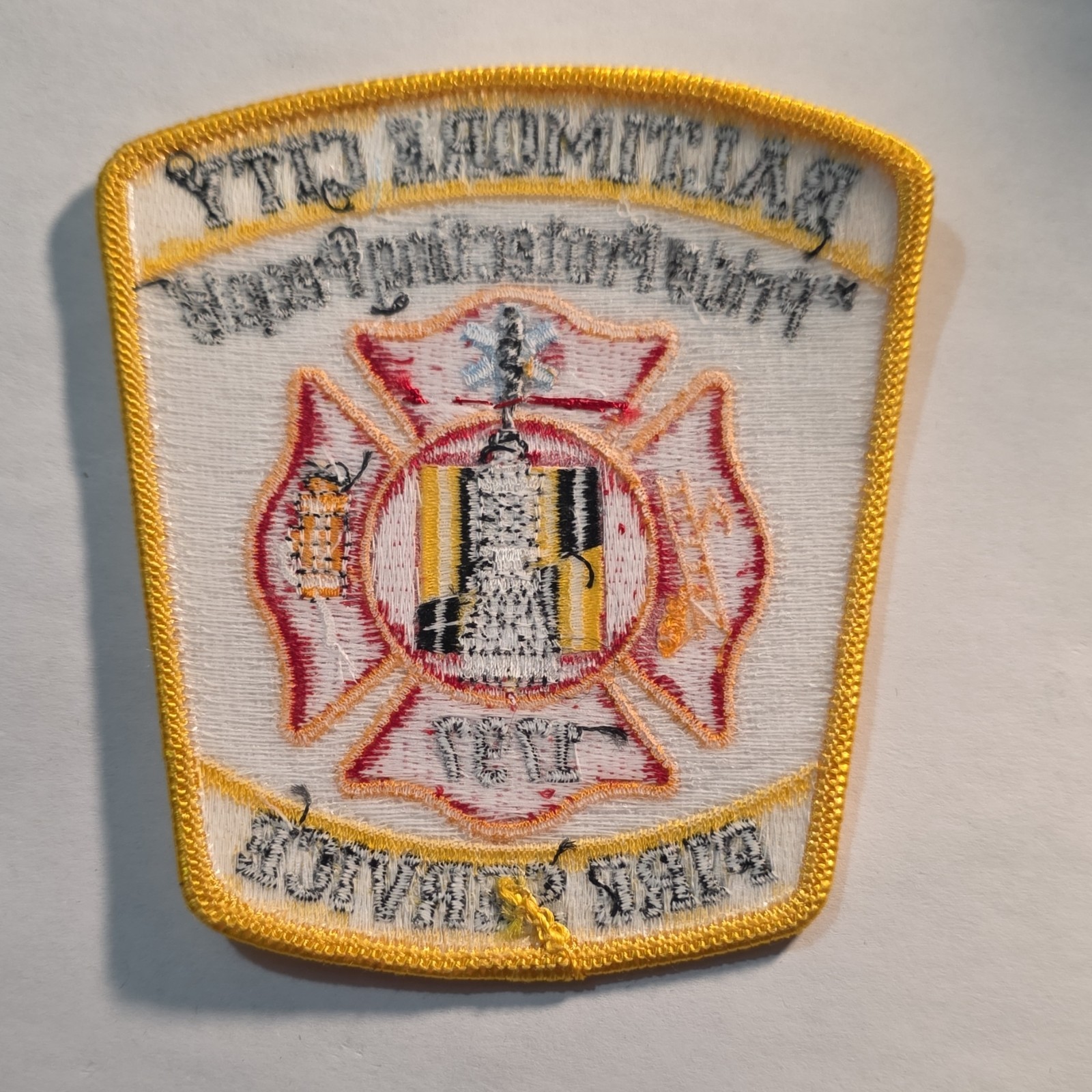 Baltimore City Fire Service Firefighting & Rescue Patch Pride Protecting People…