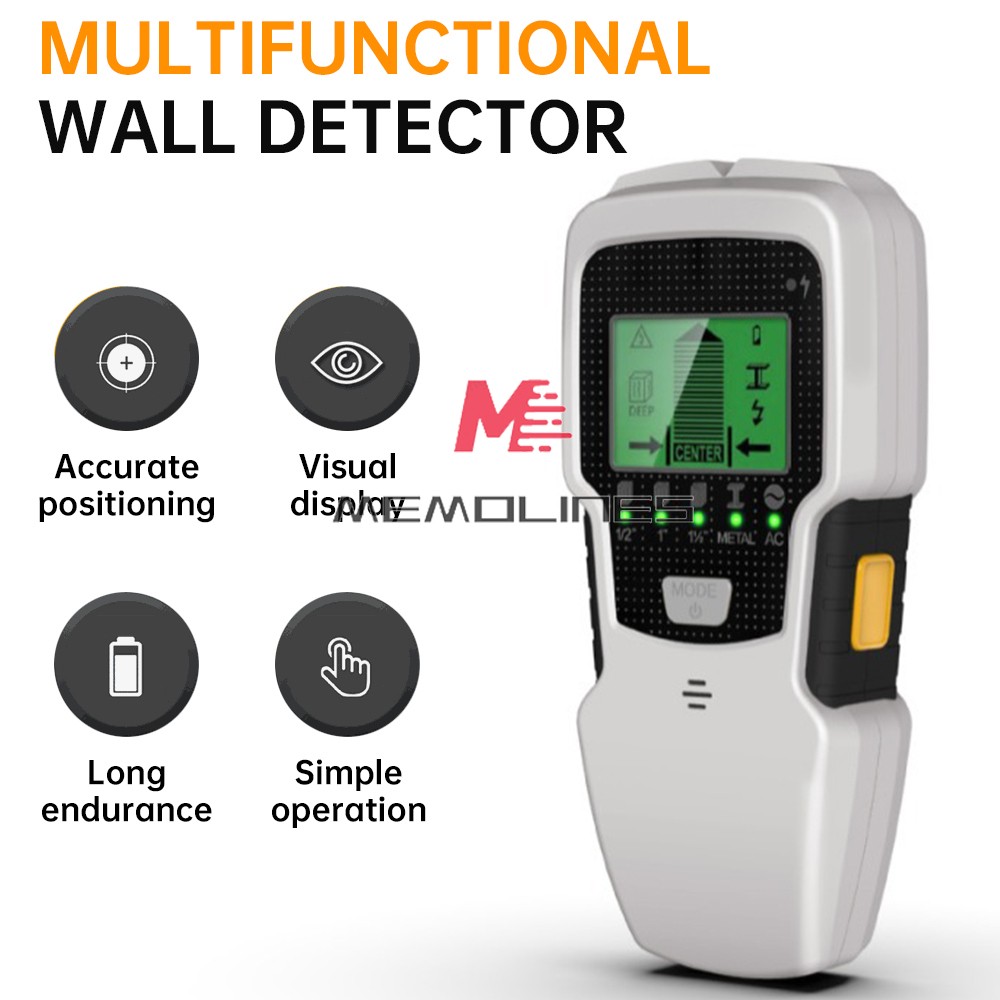 5 in 1 Digital Stud Finder Wood Metal Pipe Wire Wall Sensor Scanner LCD Detector