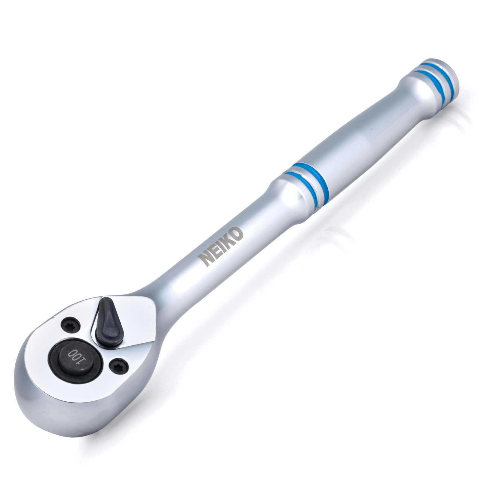 3/8 Inch Ratchet Wrench, 100-Tooth Reversible, 3.6 Degree Swing, Quick Releas...