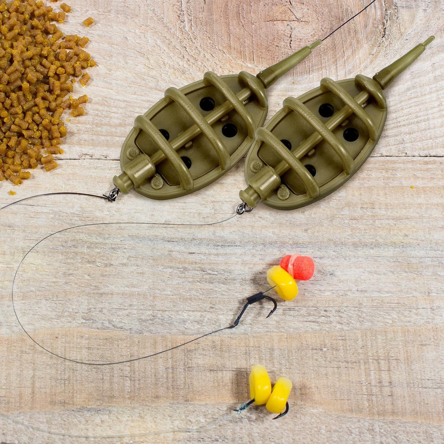 Carp Fishing Method Feeder Set Inline Method Feeders with Quick