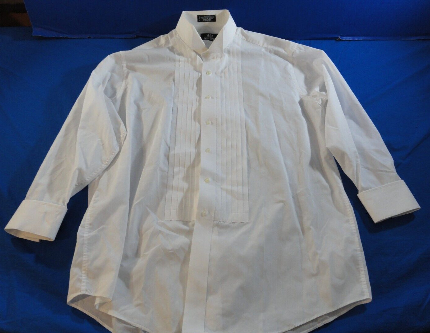 NEW STAFFORD FORMAL WEAR TUXEDO SUIT WHITE PLEATED DRESS SHIRT SIZE 17 32/33