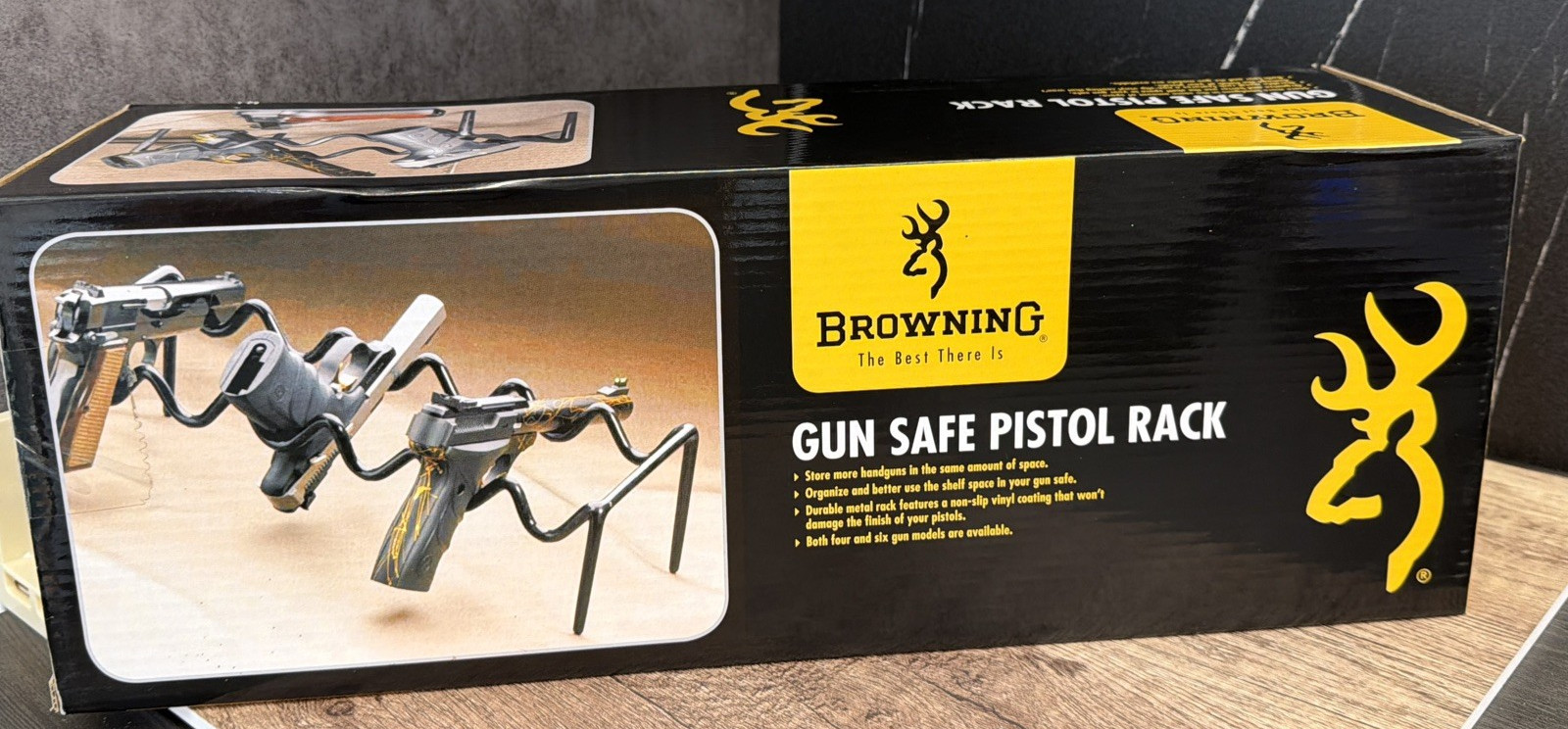 BROWNING Gun Safe Pistol Rack, Four Gun Model 164134