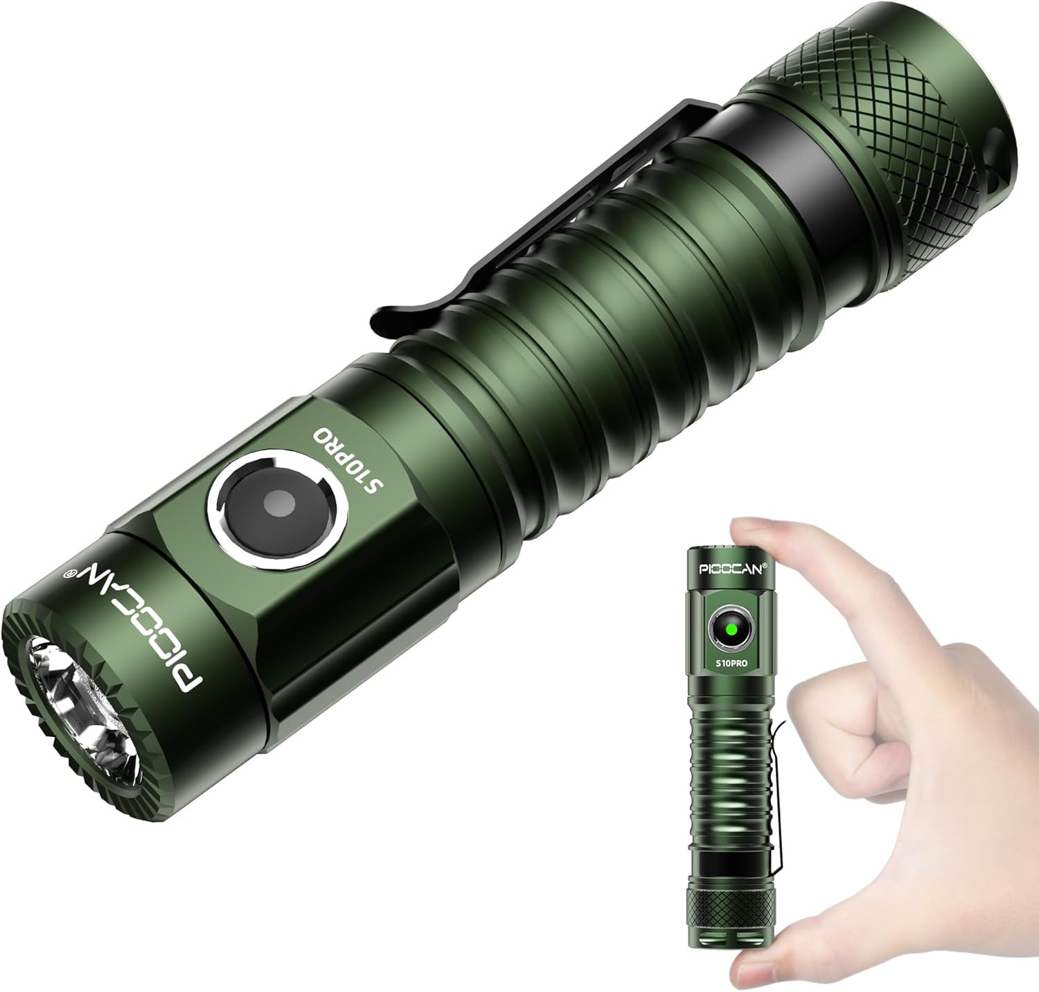 S10Pro Rechargeable LED Flashlights High Lumen, 2,500 Lumens EDC Pocket Flashlig
