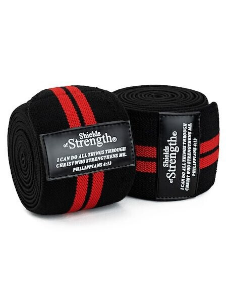 Heavy Duty Pair of Knee Wraps-Phil 4:13 Shields of Strength
