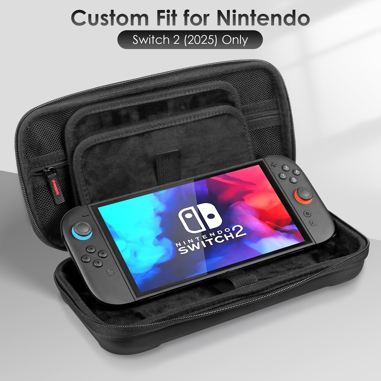 Black Portable Carrying Case for Nintendo Switch 2 2025