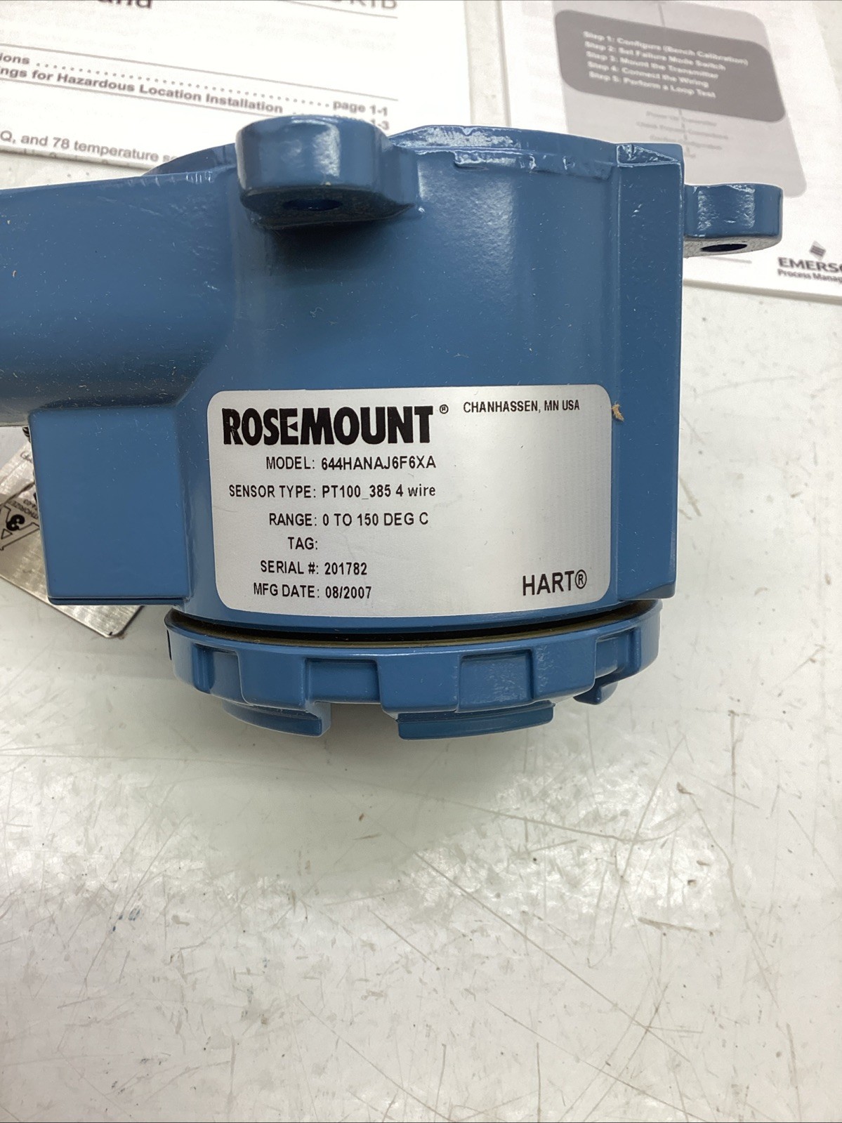 Rosemount 644HANAJ6F6XA Smart Temperature Transmitter NIB