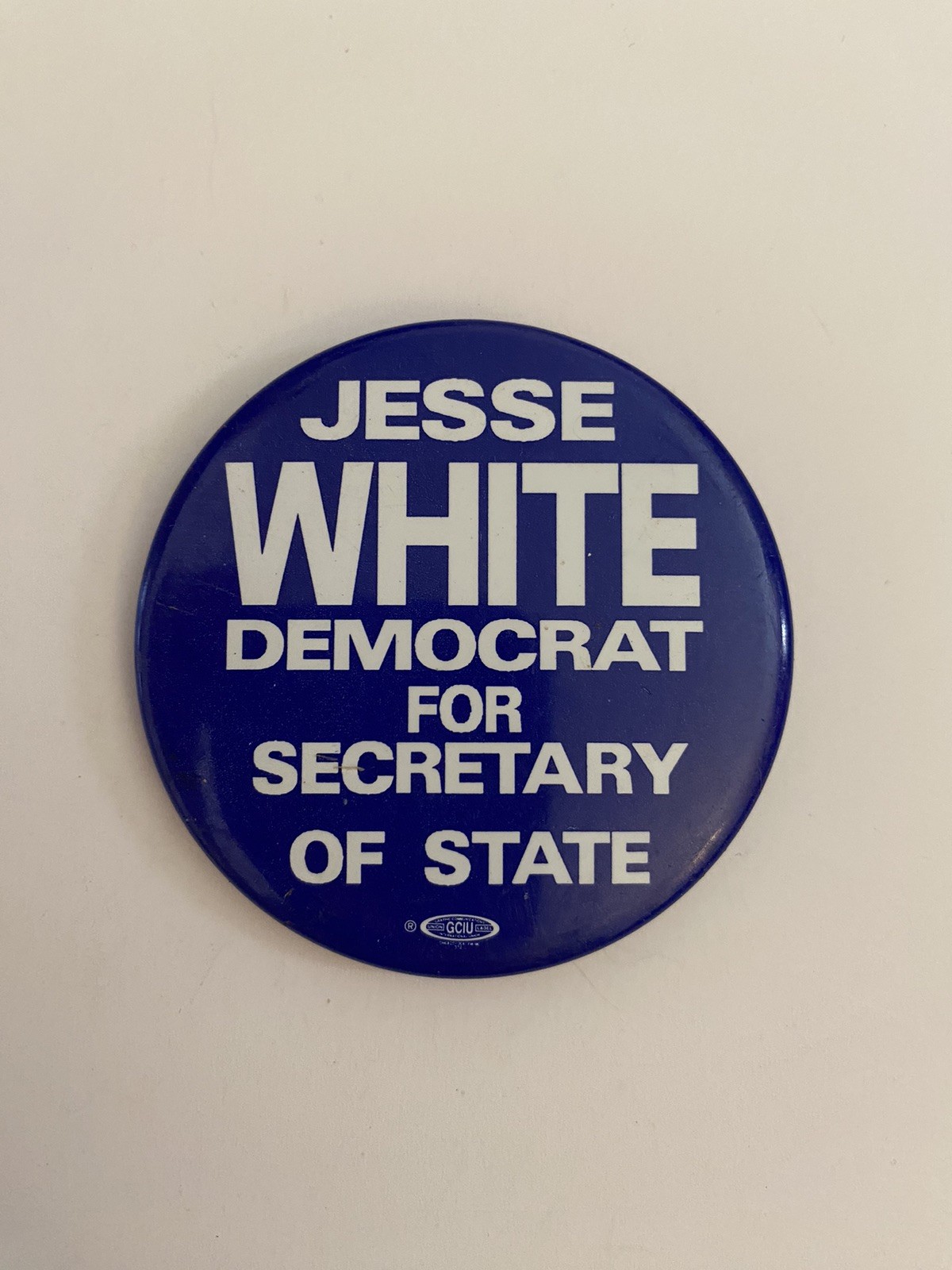 Jesse White Democrat For Secretary Of State Pin Back Button P57