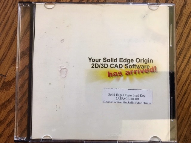 Unigraphics Solutions Solid Edge Origin 2D/3D CAD Modeling Software w/ Key