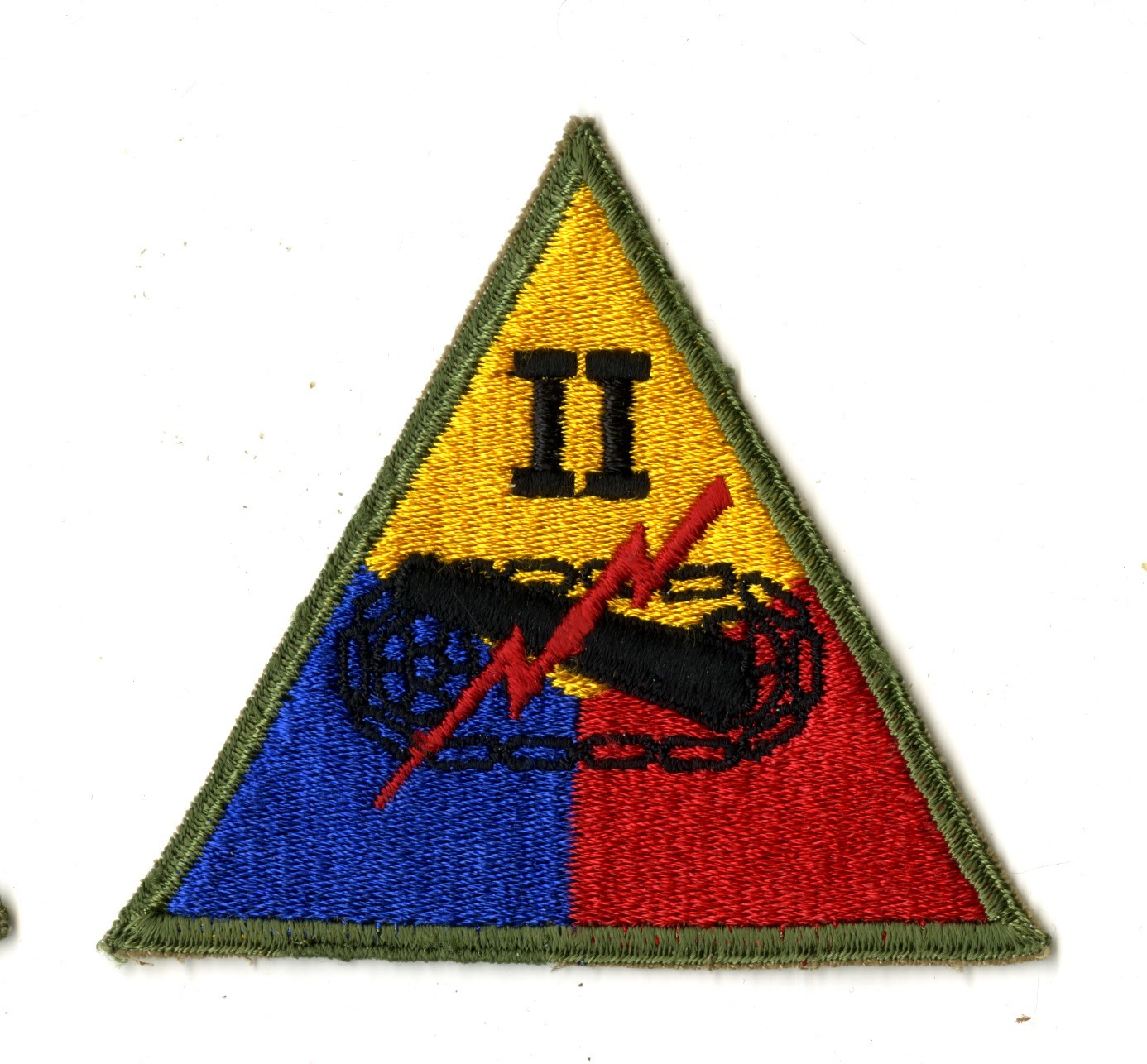 II Armored Corps White Back Patch WWII Vintage