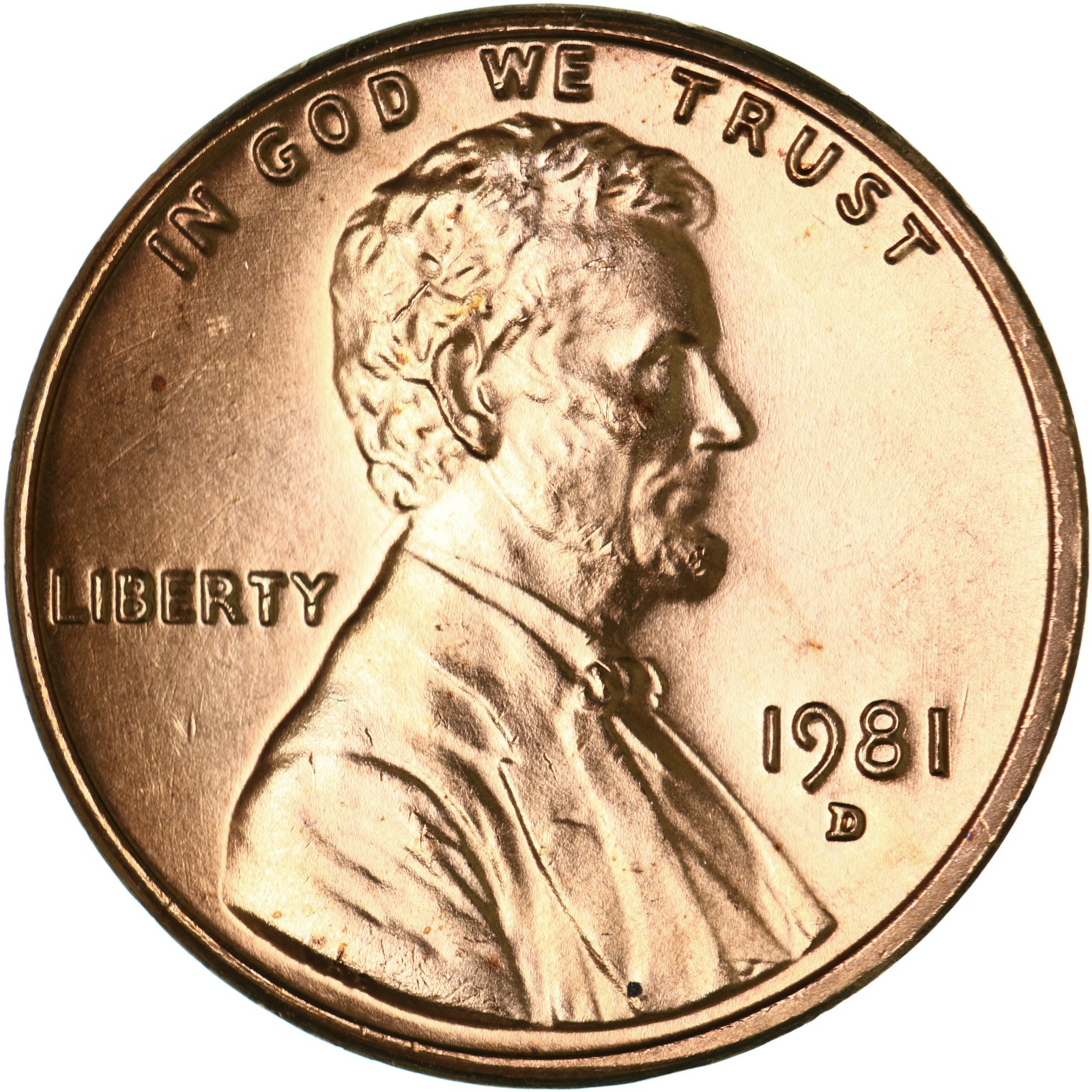 1981 D Lincoln Memorial Cent Choice BU Penny US Coin