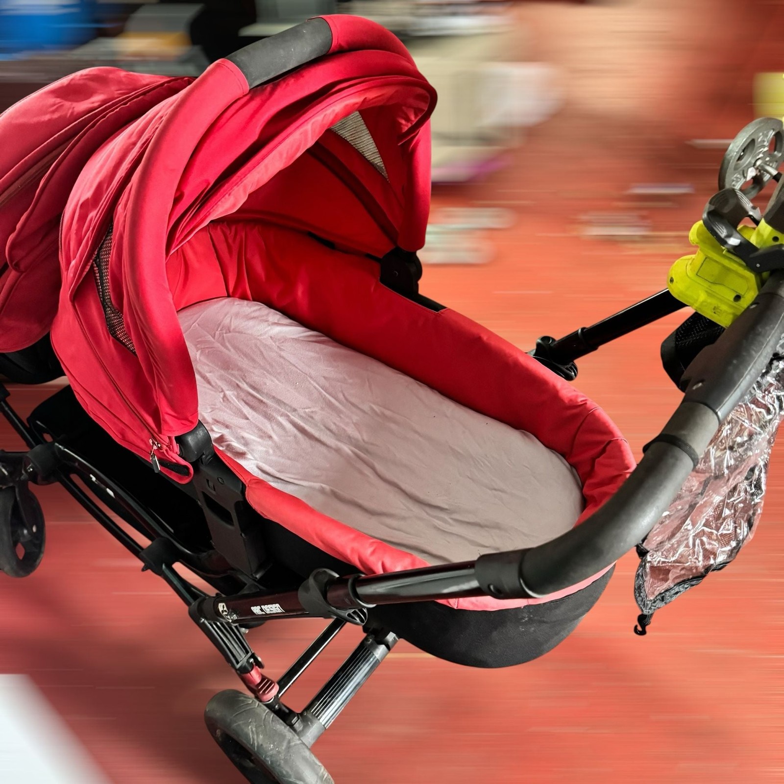 ABC Design Zoom Twin/Tandem Stroller in Red