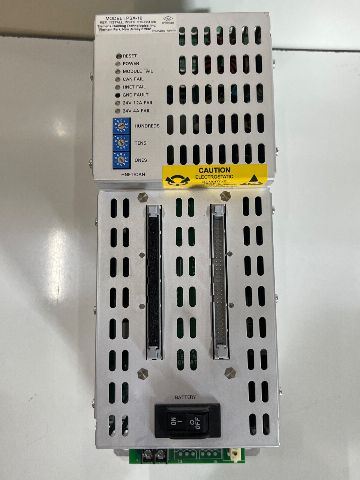Siemens PSX-12 Fire Alarm Aux Power Supply Module 315-034120