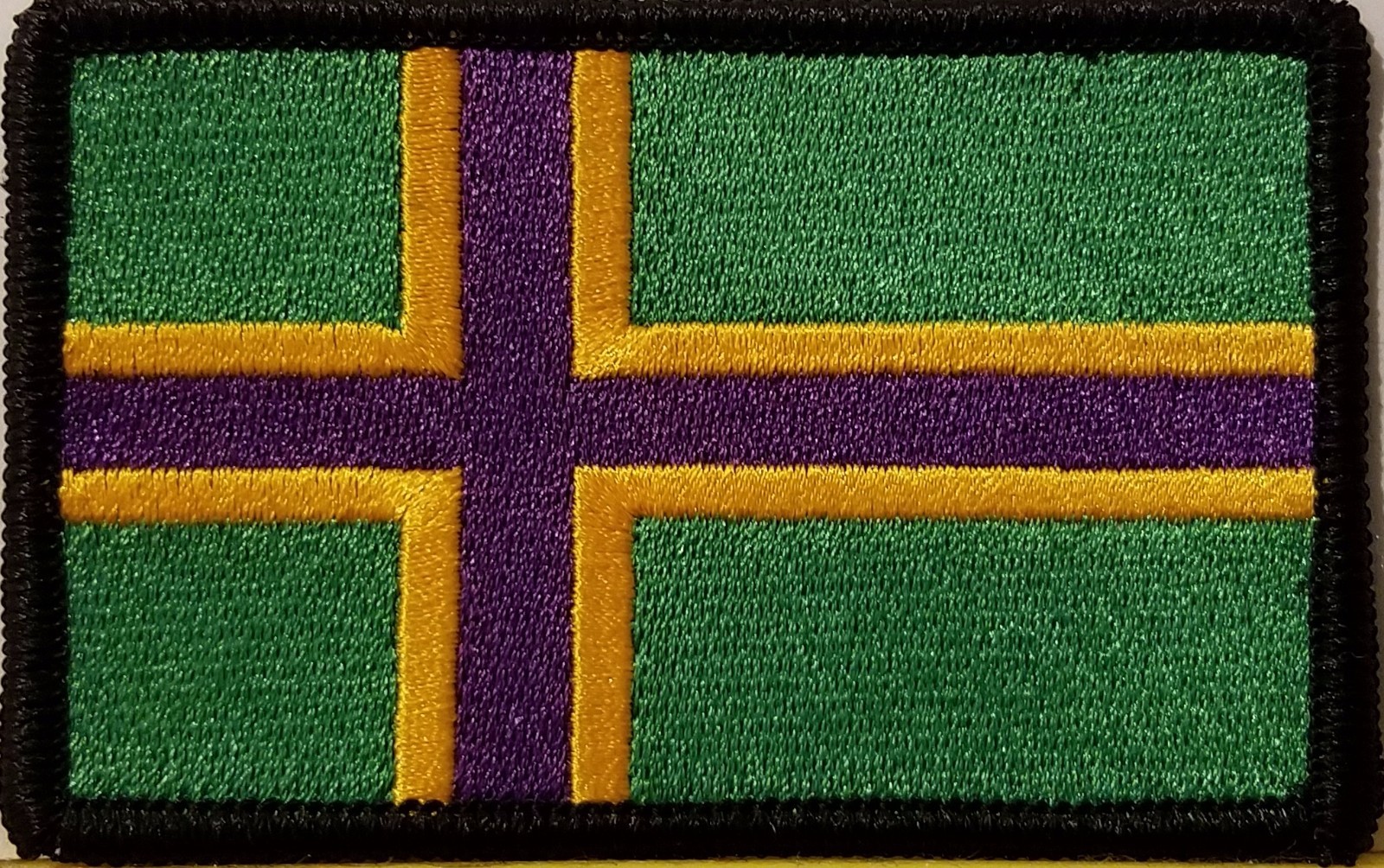 VINLAND Flag Patch With Hook Adhesive Fastener Tactical BLACK Border VERSION II