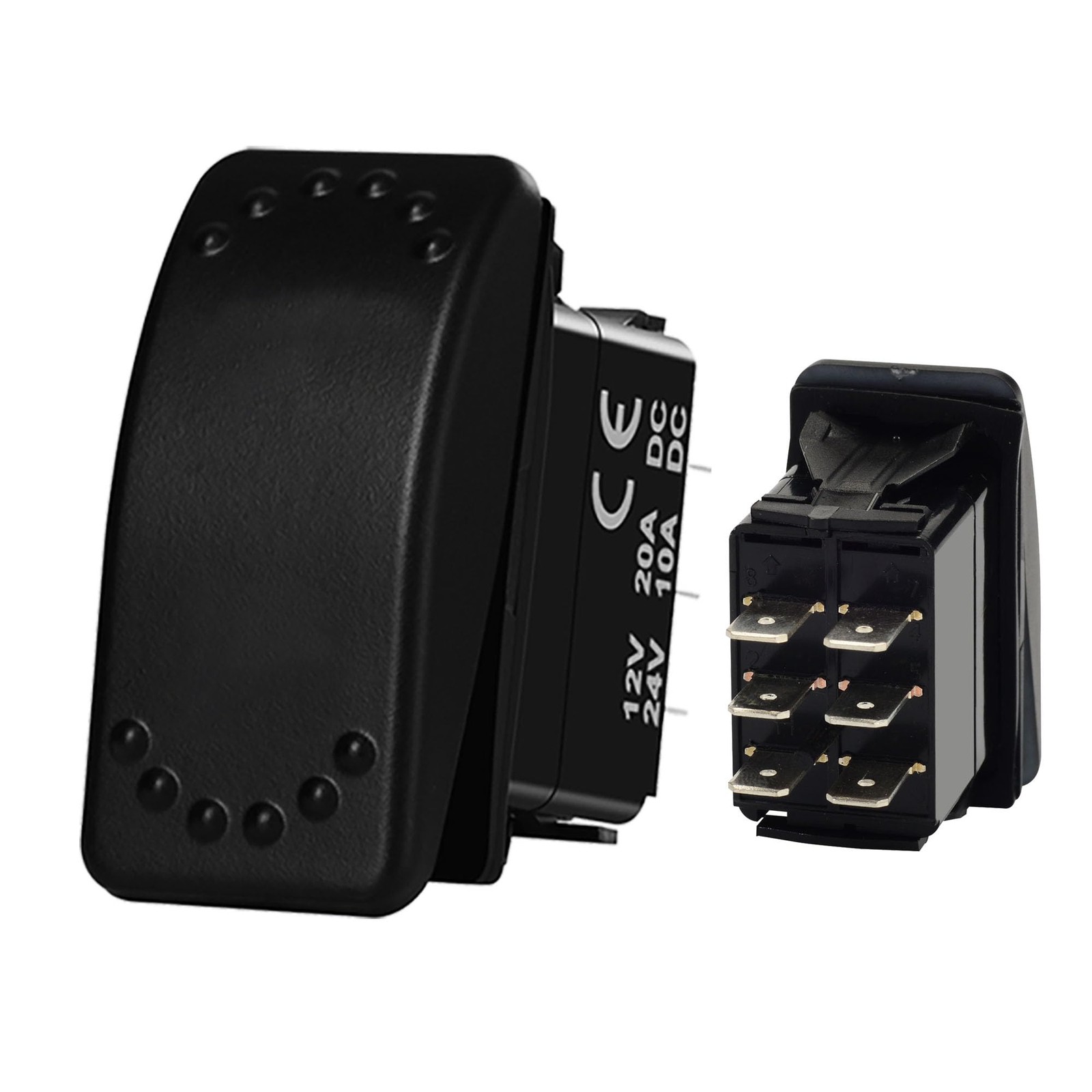 3 Position Rocker Switch 12V 20A 6 Pin DPDT ON Off ON for Marine Boat Tractor...