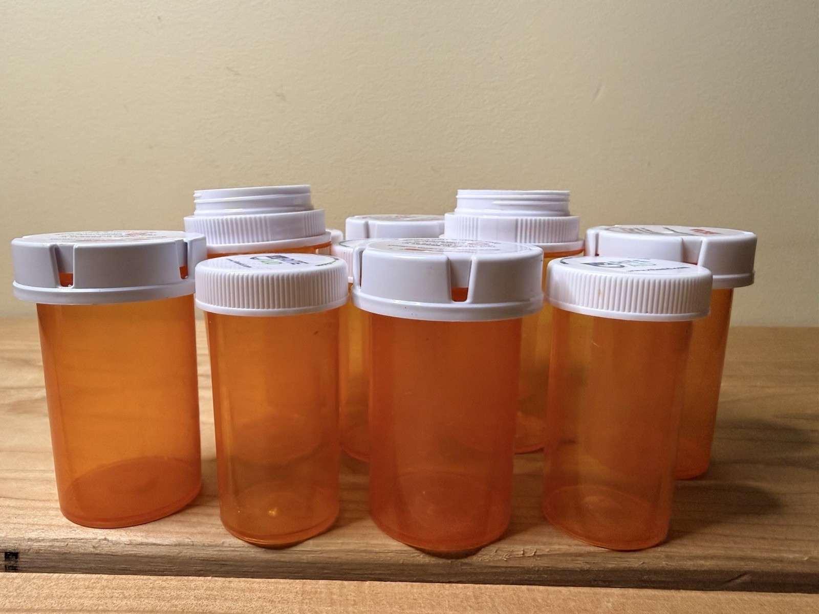 11+ Pill Bottles 2.5-3” Prescription Rx Empty Amber Craft Fishing Storage Hobby