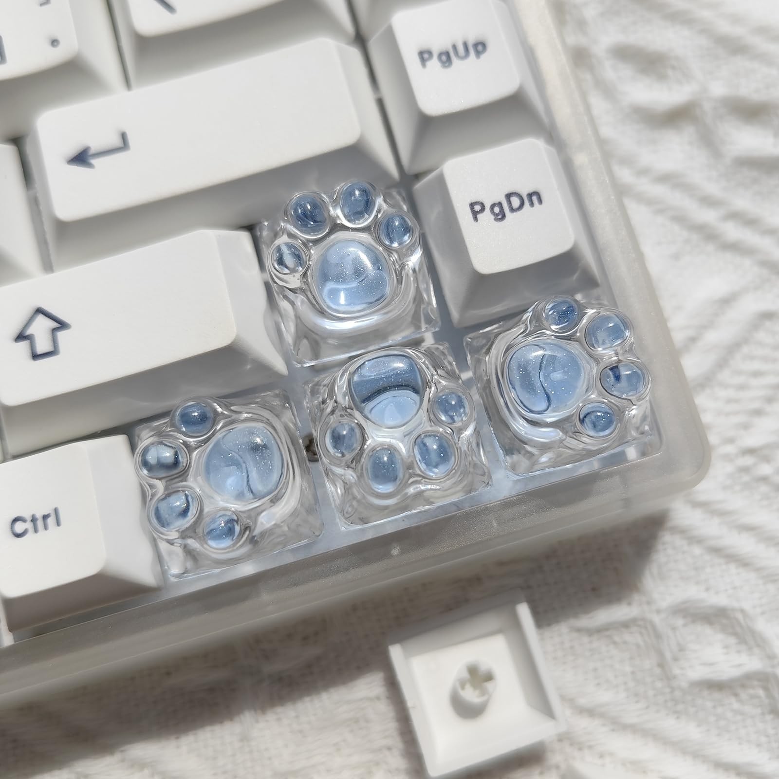Cat Claw Keycap Cute Drip Glue Backlight Keycaps DIY ESC Replacement 4 Keys