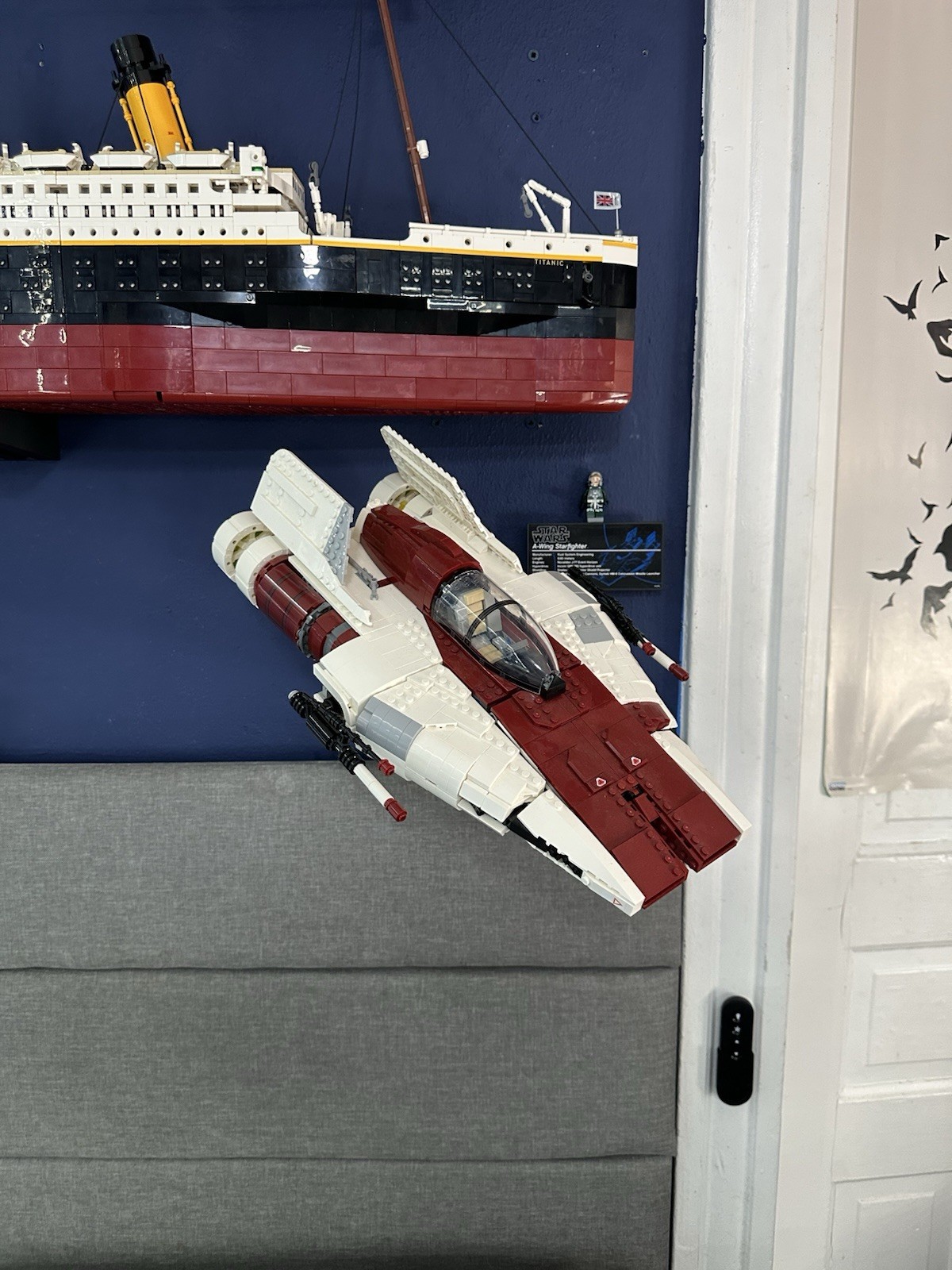 Wall Mount Display For LEGO Star Wars UCS A-Wing