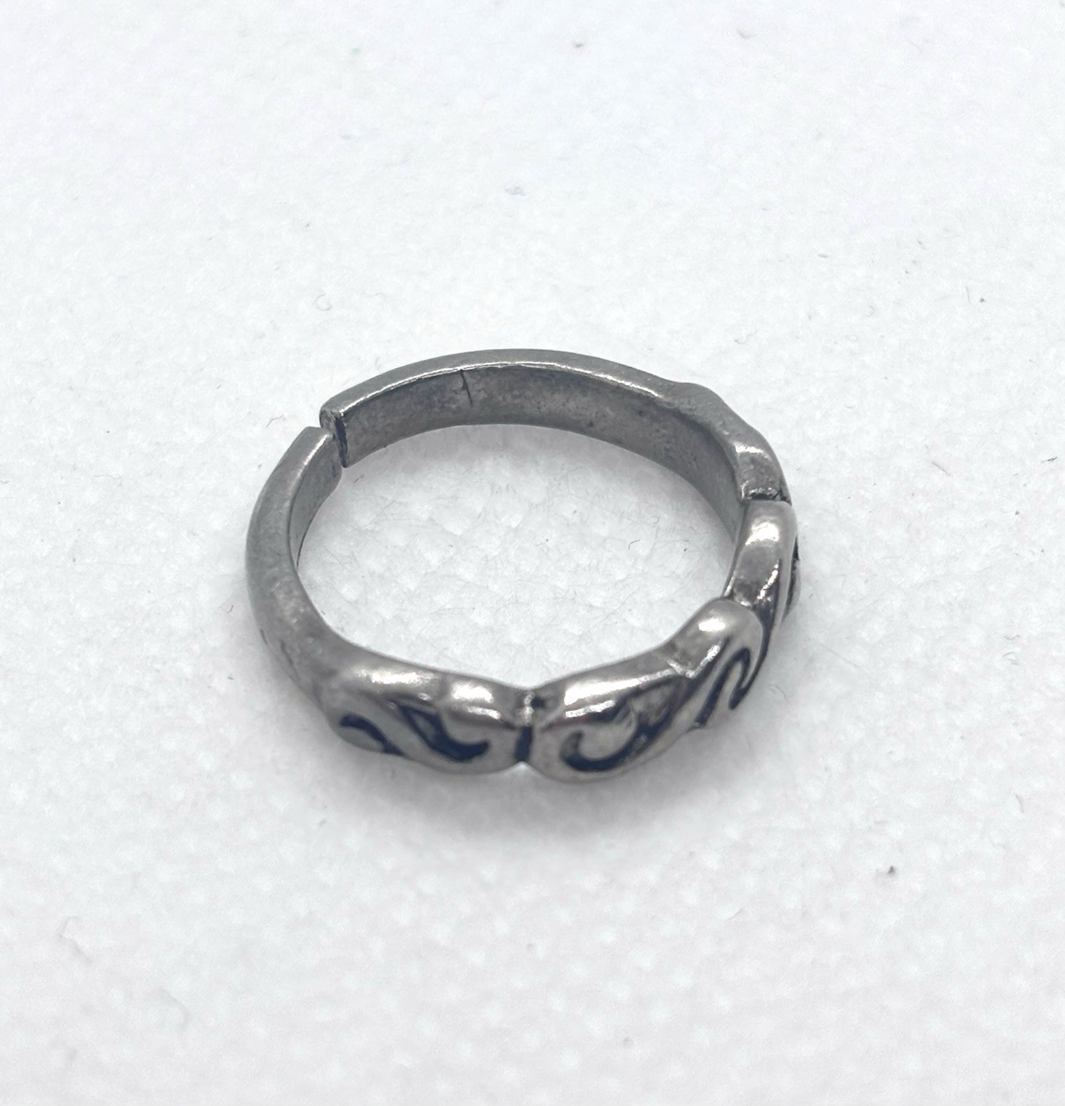 Waves Tropical Beach Design Toe Ring Sterling Silver Size Adjustable