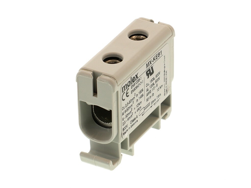 Molex 2016060610 MX-KE61 High Current Universal Clamp Terminal Block 3 pack NEW