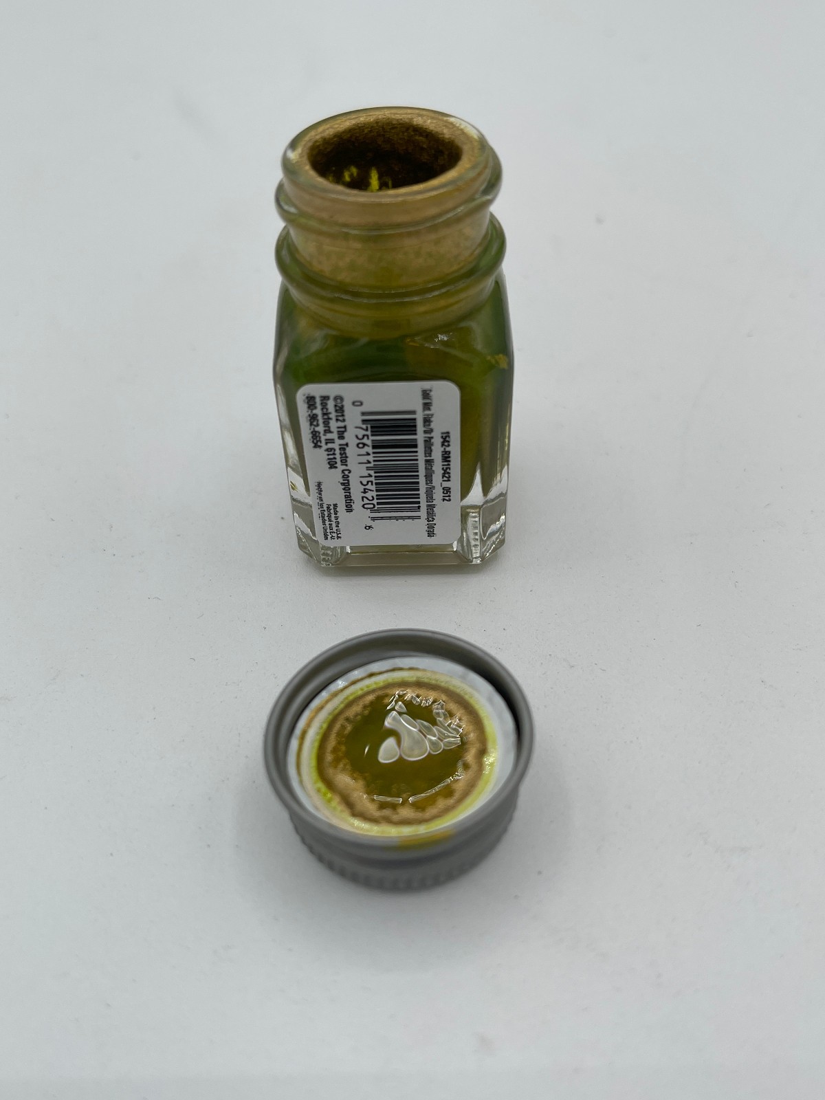 New TESTORS Gold Metal Flake, 1542TT, Enamel, 0.25 fl oz (qty of 1, 3, or 6)