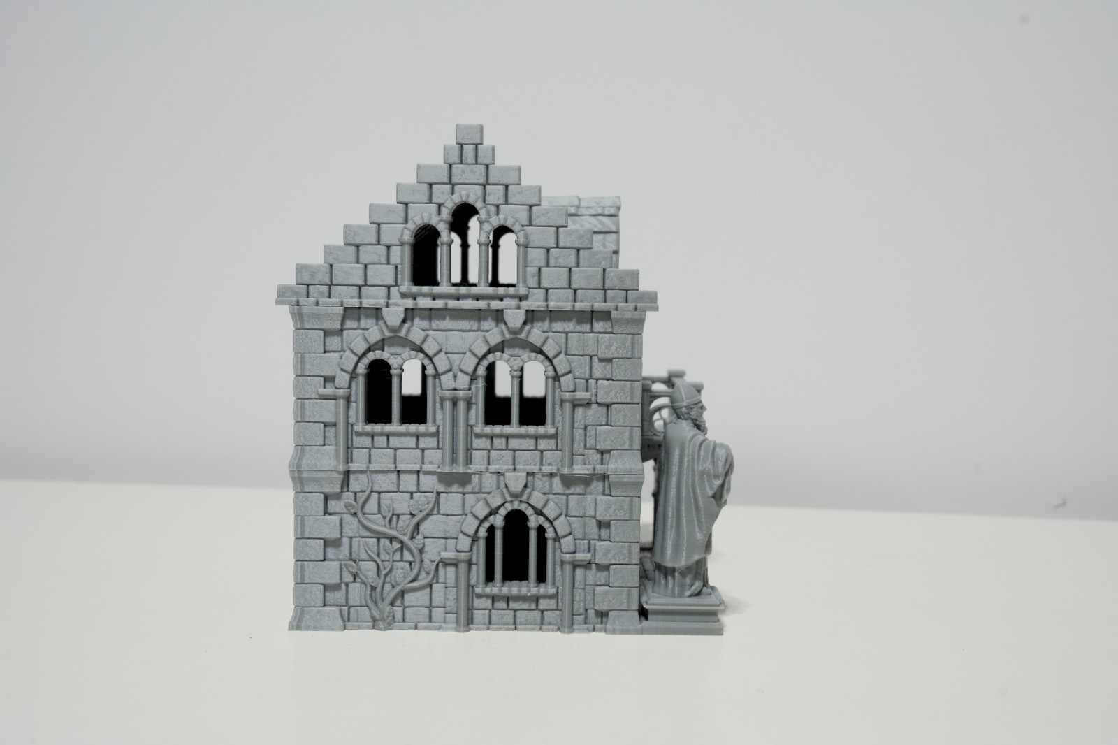 Wargaming Tabletop Stone House With Balcony - 3D Printed