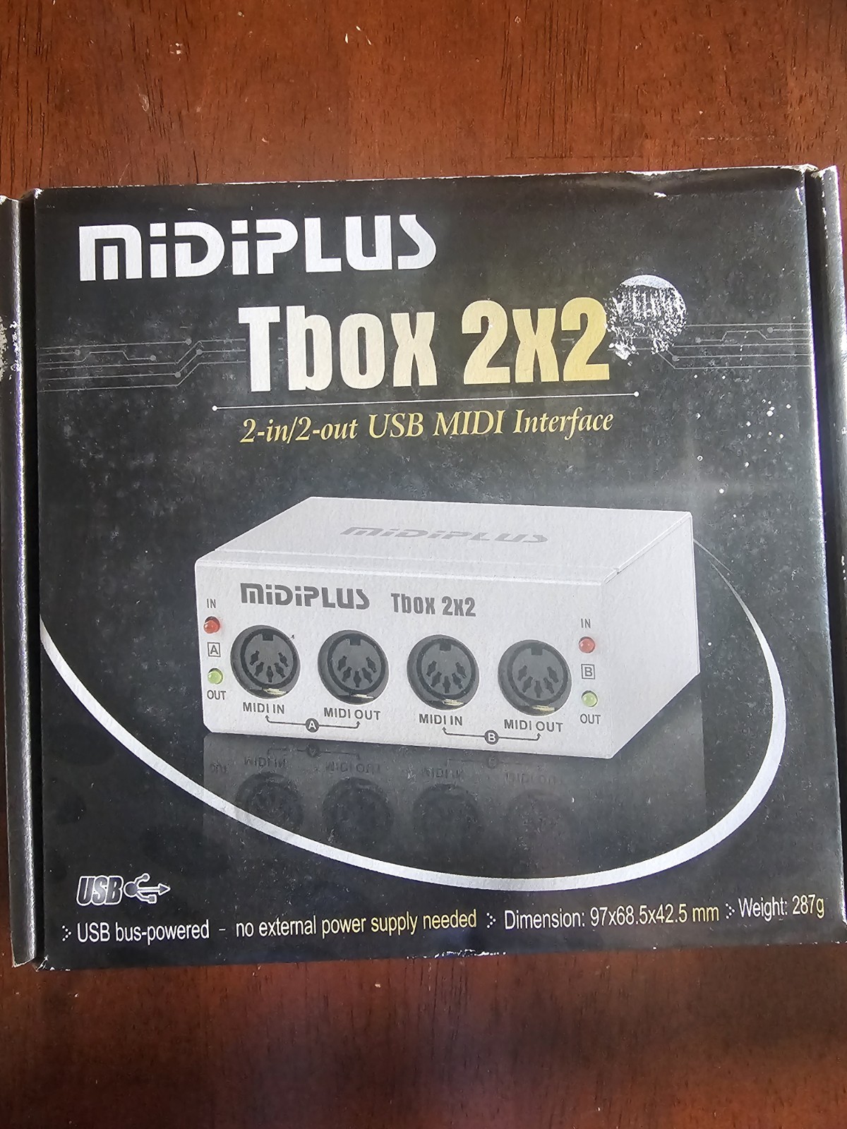 Midiplus TBOX 2x2 USB Midi Interface New