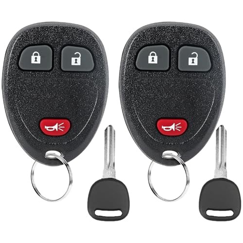 2Pcs Key Fob with Ignition Key Replacement for Chevy Silverado 1500 2500