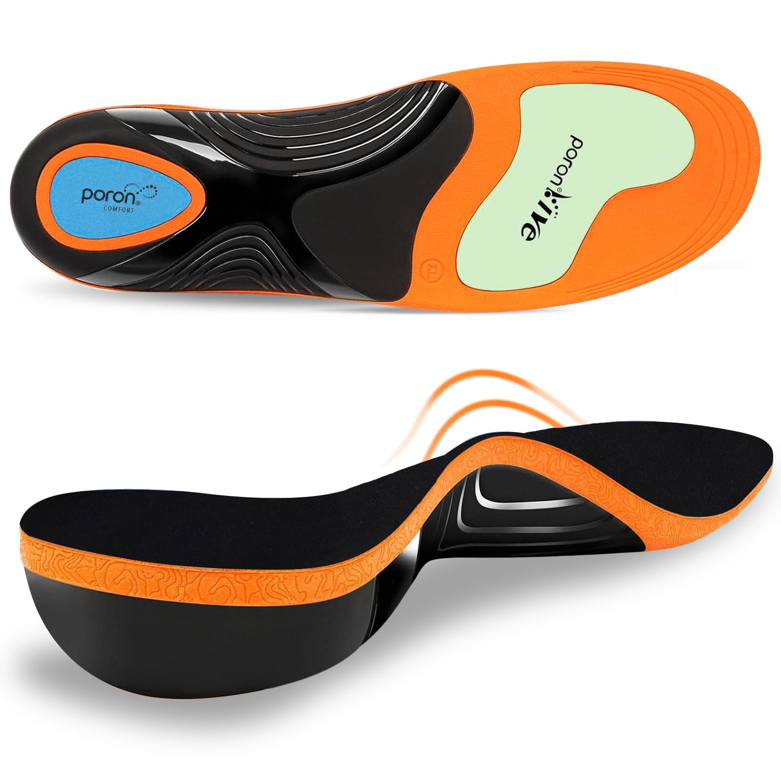 Plantar Fasciitis Insoles for Men & Women, High Arch Support Orthotic Shoe In...