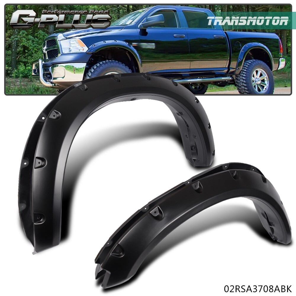 4PCS Fender Flares Pocket Rivet Bolt Style For Dodge Ram 1500 Black 2009-2017 US