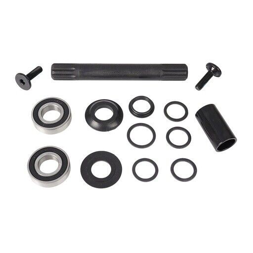 PRO+ Bike Bicycle Bottom Bracket Sealed Bearing Mid w/8t 19mm Spindle Axle Black