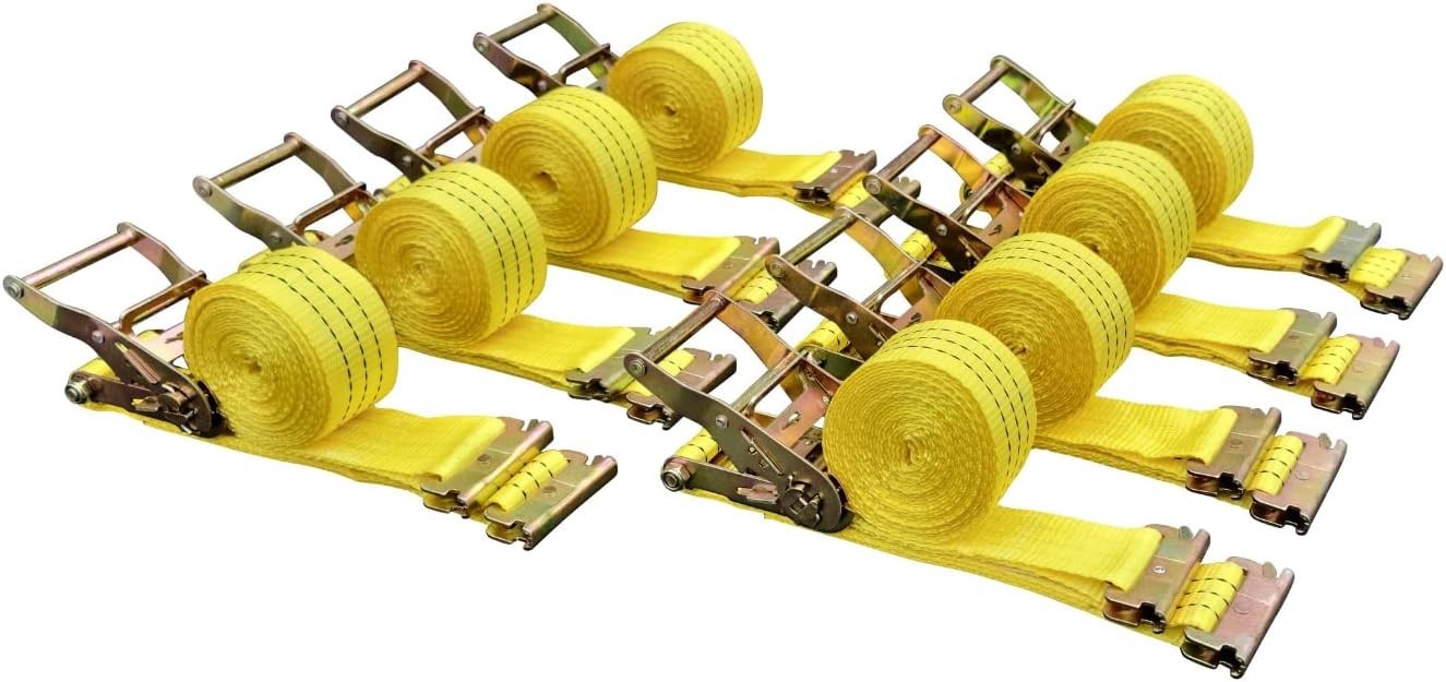 Cargo Control E Track Ratchet Tie Down Straps 2 In X 15 Ft 8 Pack