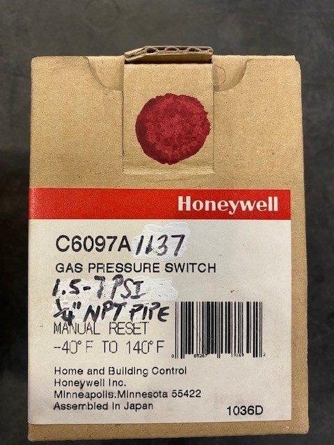 C6097A1137 Honeywell Gas Pressure Switch