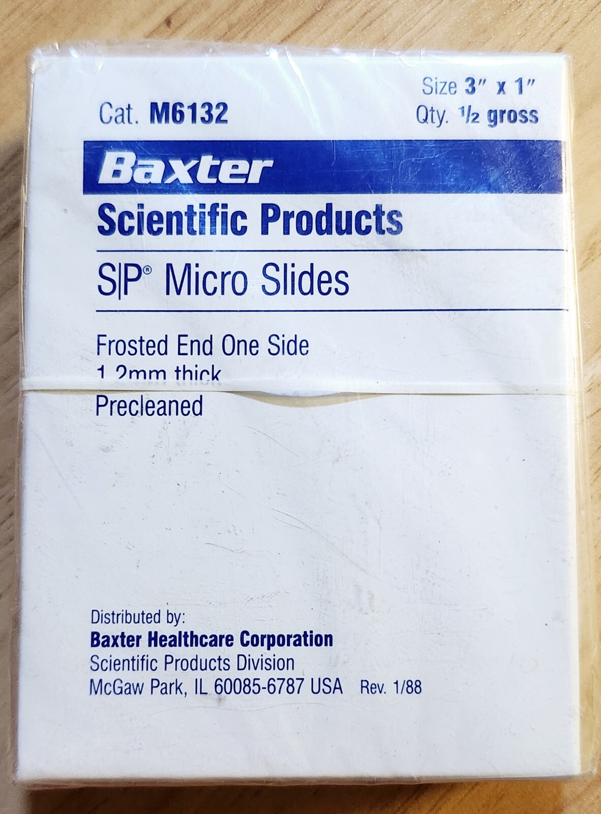 Frosted Microscope Slides. 3 Factory Sealed Boxes, 1 Box Cover Glass, & Concave
