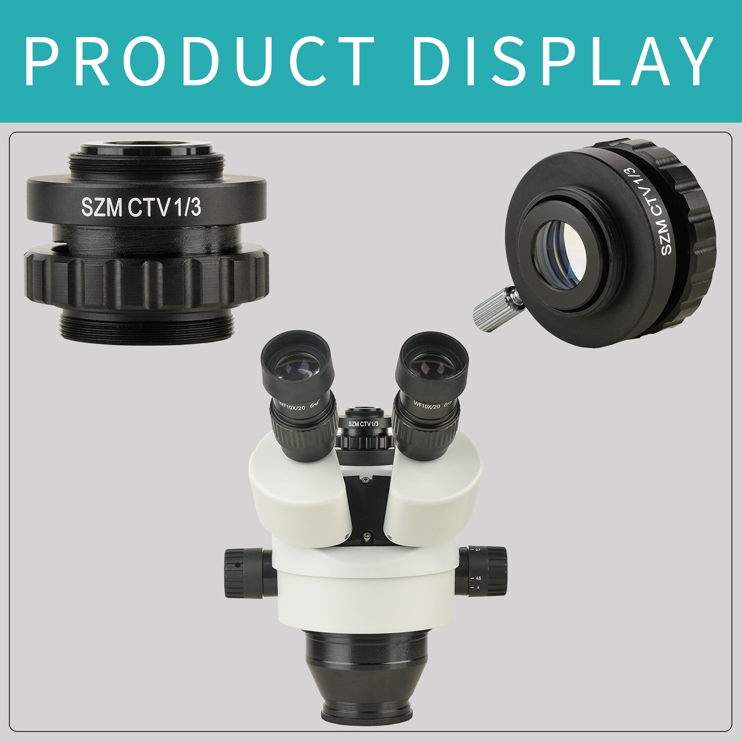 1/3 CTV Microscope Interface Adjustable Focal Length 28mm Mounting Interface