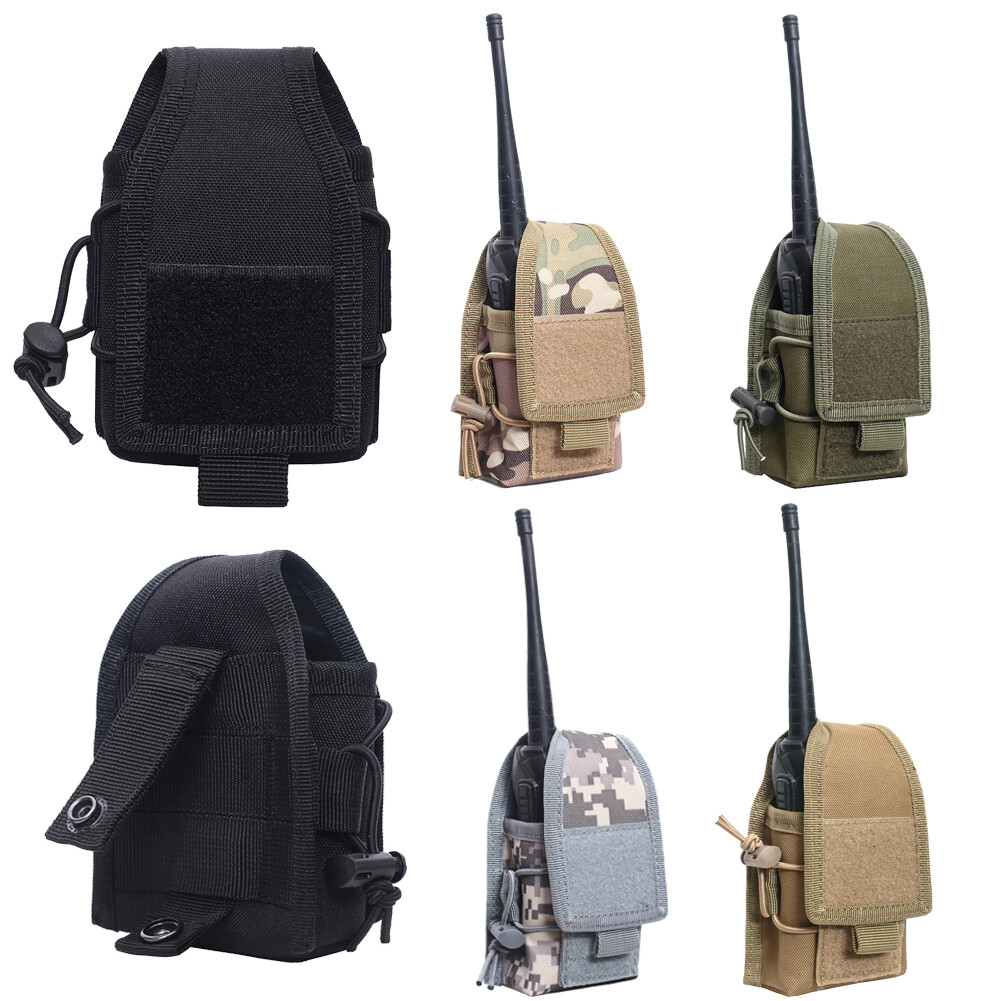 Tactical Molle Radio Pouch Walkie Talkie Holder Waist Bag Belt Pack Holster Bag