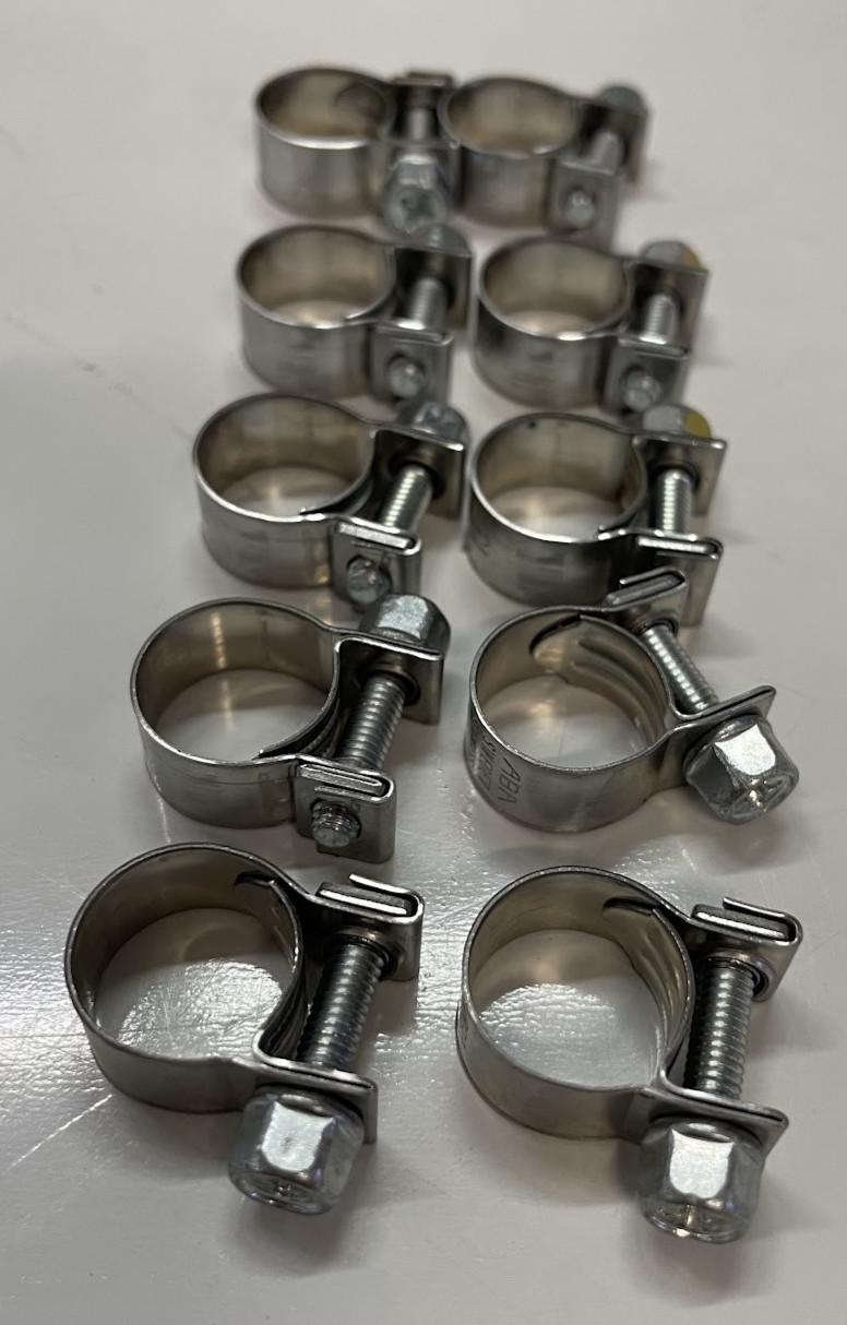 Rein Fuel Hose Clamp (10) - HWC0015 / 001-997-69-90 - For MBZ 190C, 190D & More