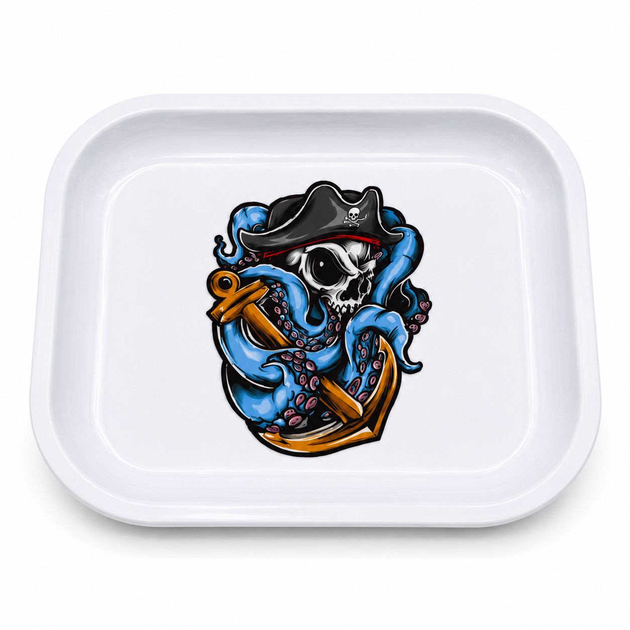 SMOKING ESSENTIALS KIT | 3 PIECES | CERAMIC | 1 COUNT | PIRATE SKULL DESIGN