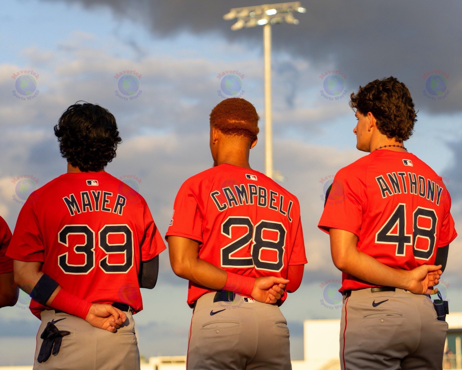 8x10 Photo KRISTIAN CAMPBELL, MERCELO MAYER & ROMAN ANTHONY Red Sox Rookies MLB